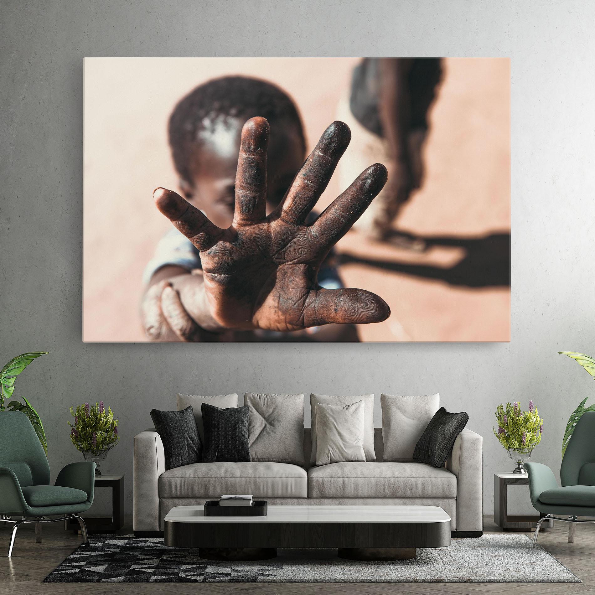 Tablou Canvas Little Dirty Hand mockup 7