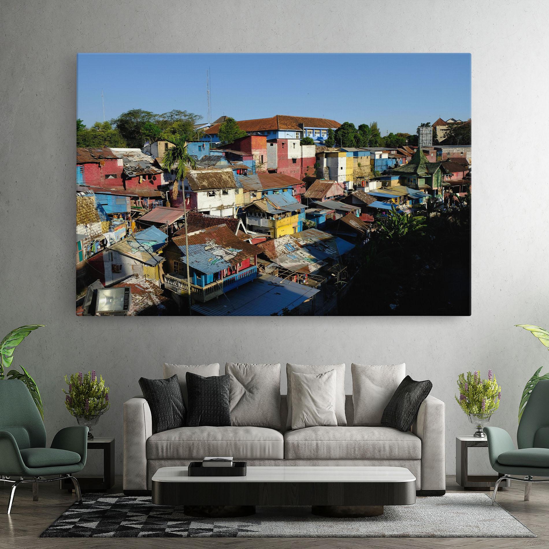 Tablou Canvas Slum Building mockup 7