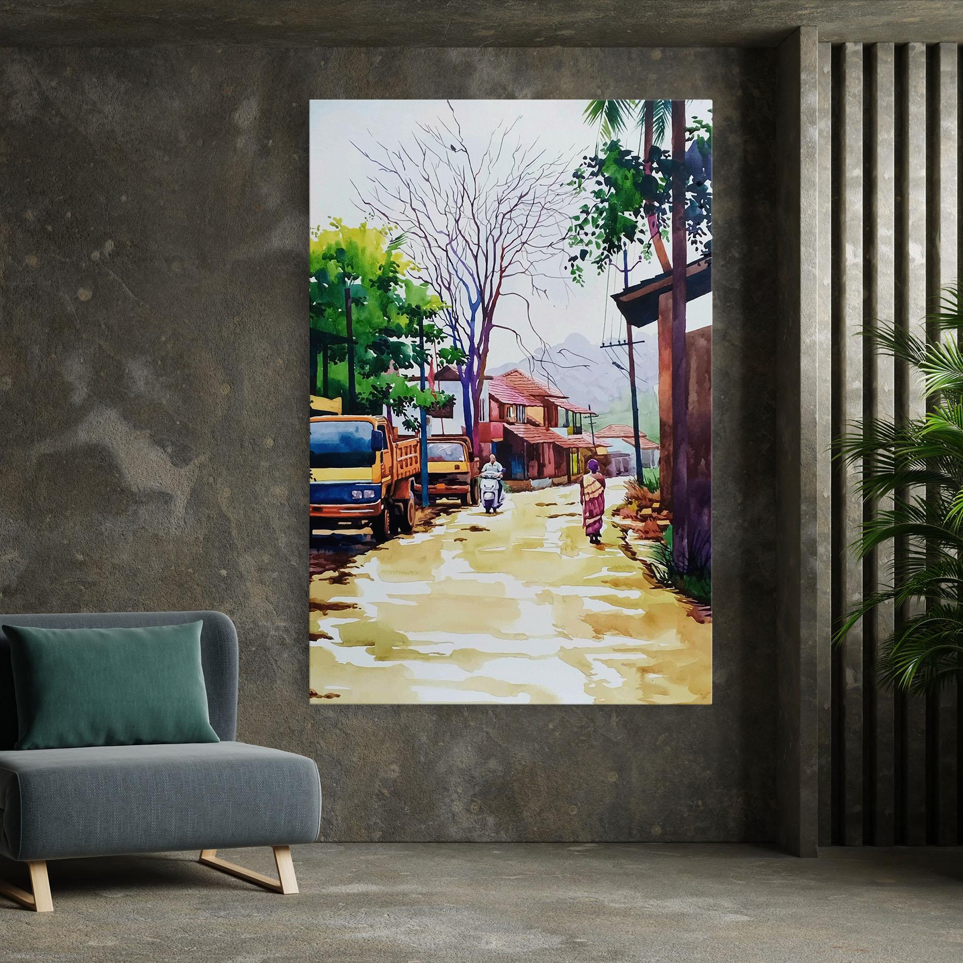 Tablou Canvas African City mockup 7