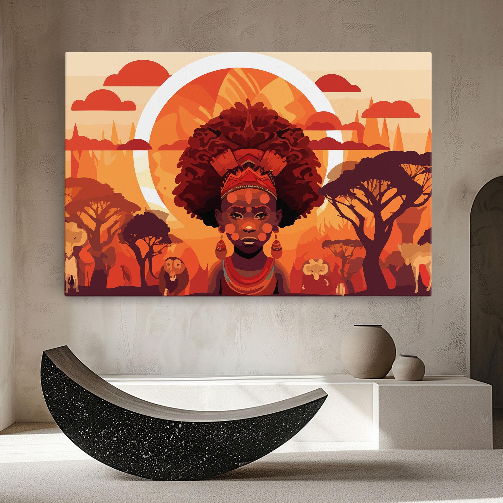 Tablou Canvas African Chid mockup 8
