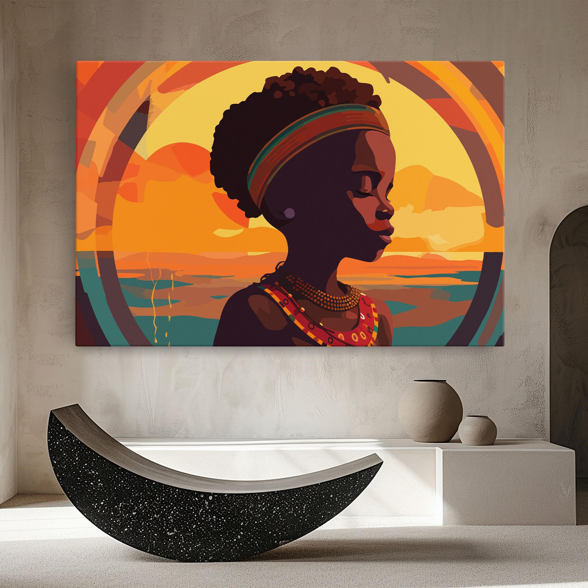 Tablou Canvas African Pretty Child mockup 8
