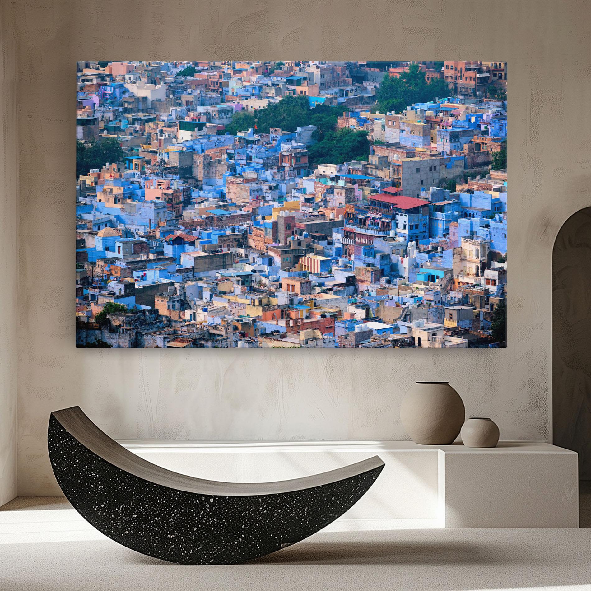 Tablou Canvas Blue City India mockup 8