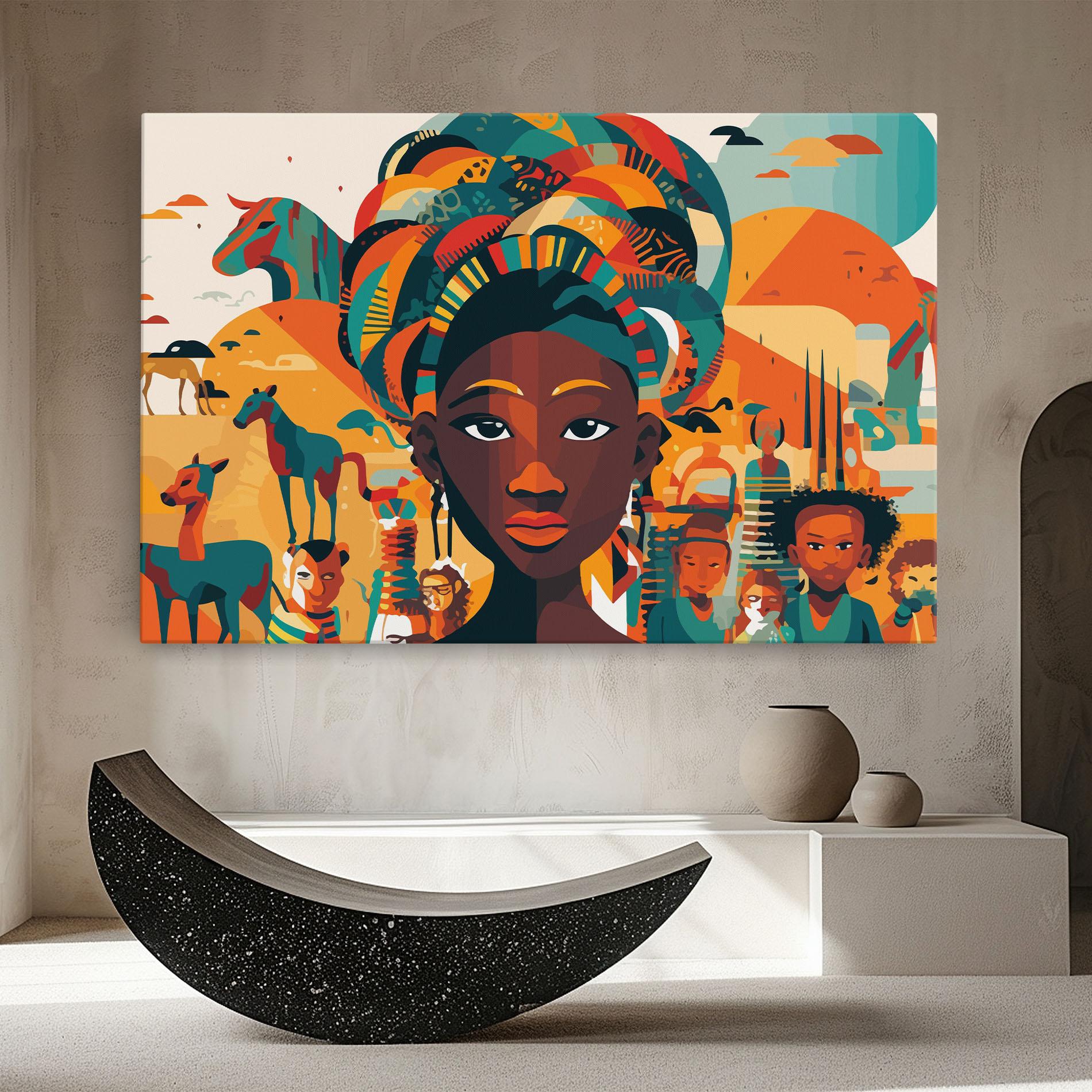 Tablou Canvas Child Africa Art mockup 8