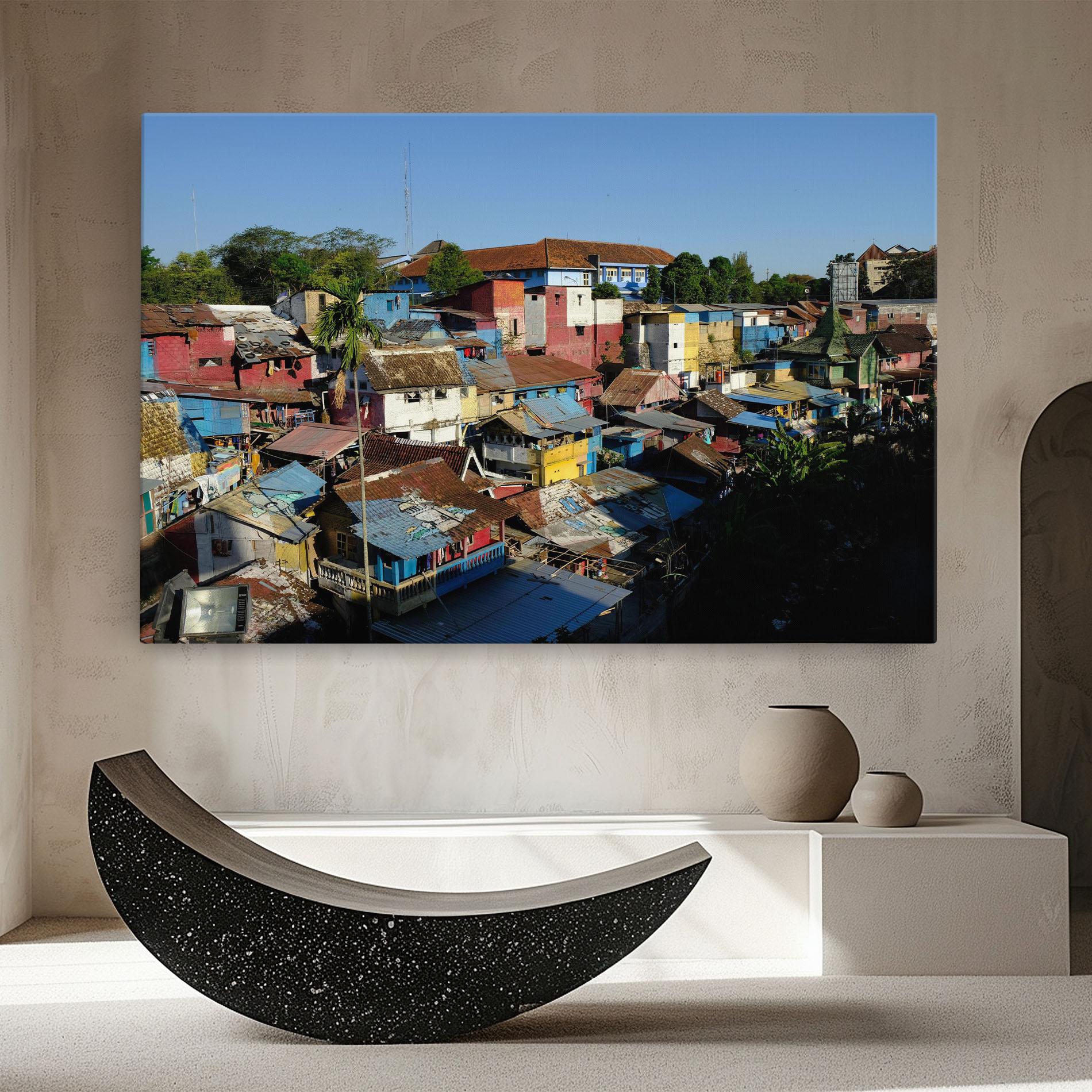 Tablou Canvas Slum Building mockup 8