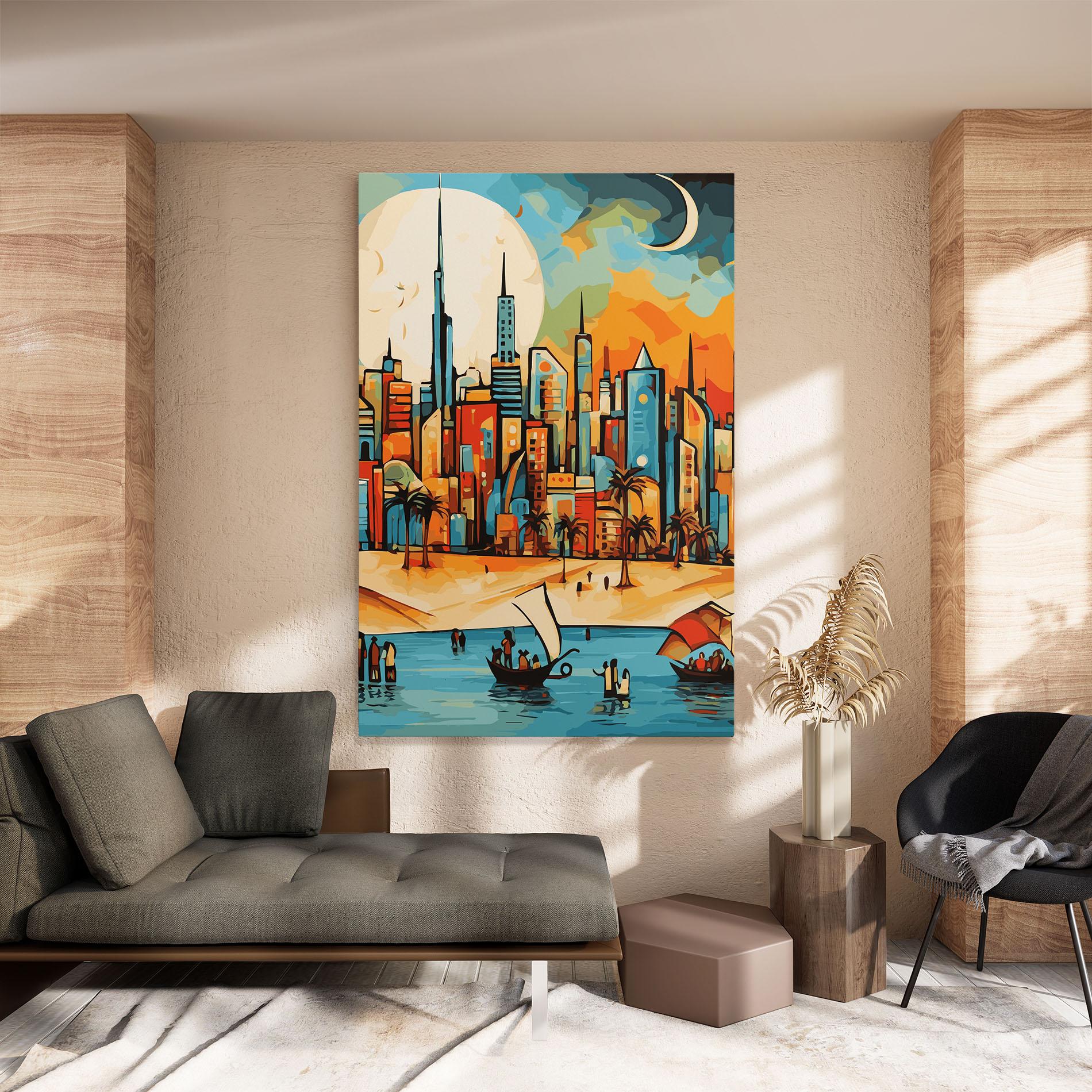 Tablou Canvas African Moon mockup 8