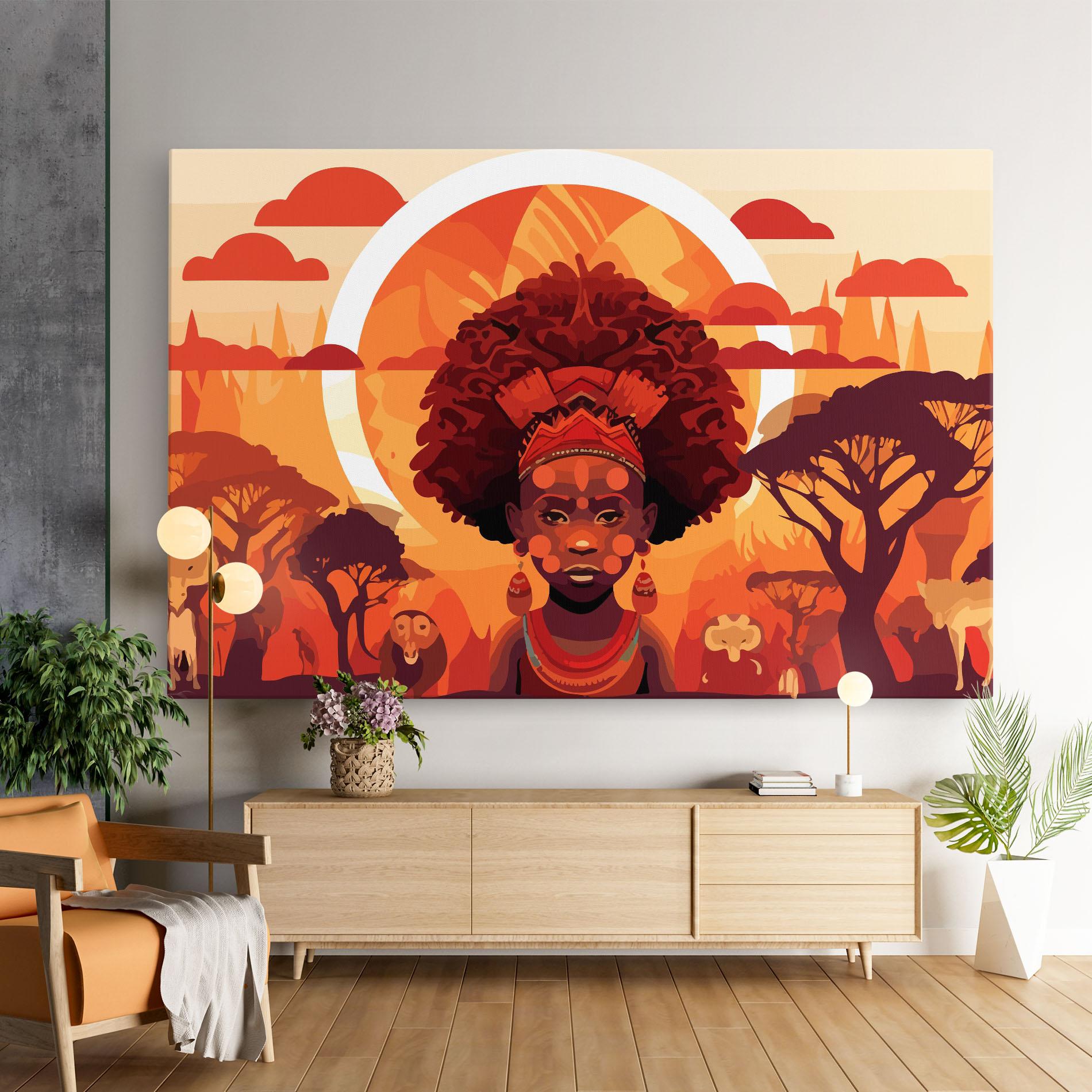 Tablou Canvas African Chid mockup 9