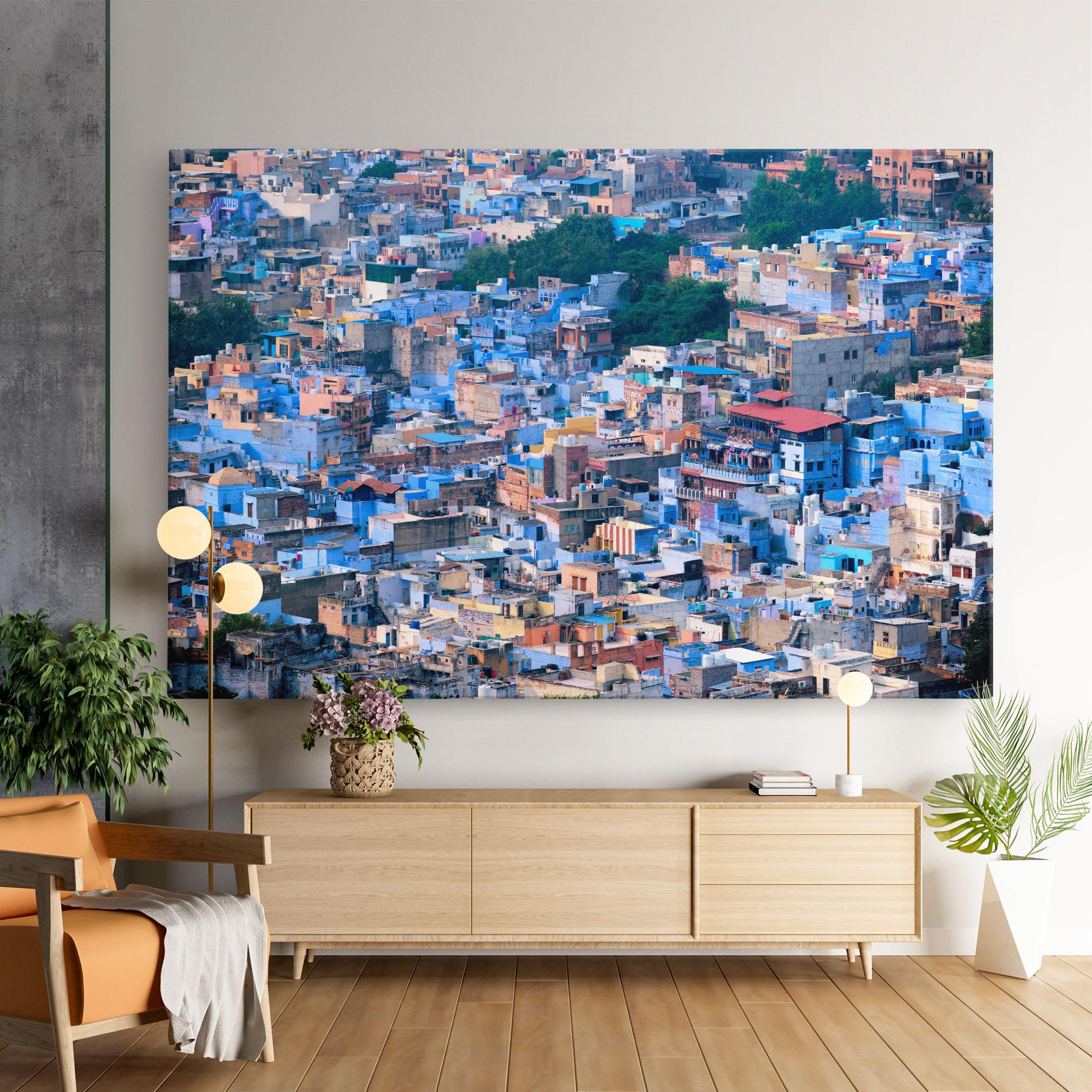 Tablou Canvas Blue City India mockup 9