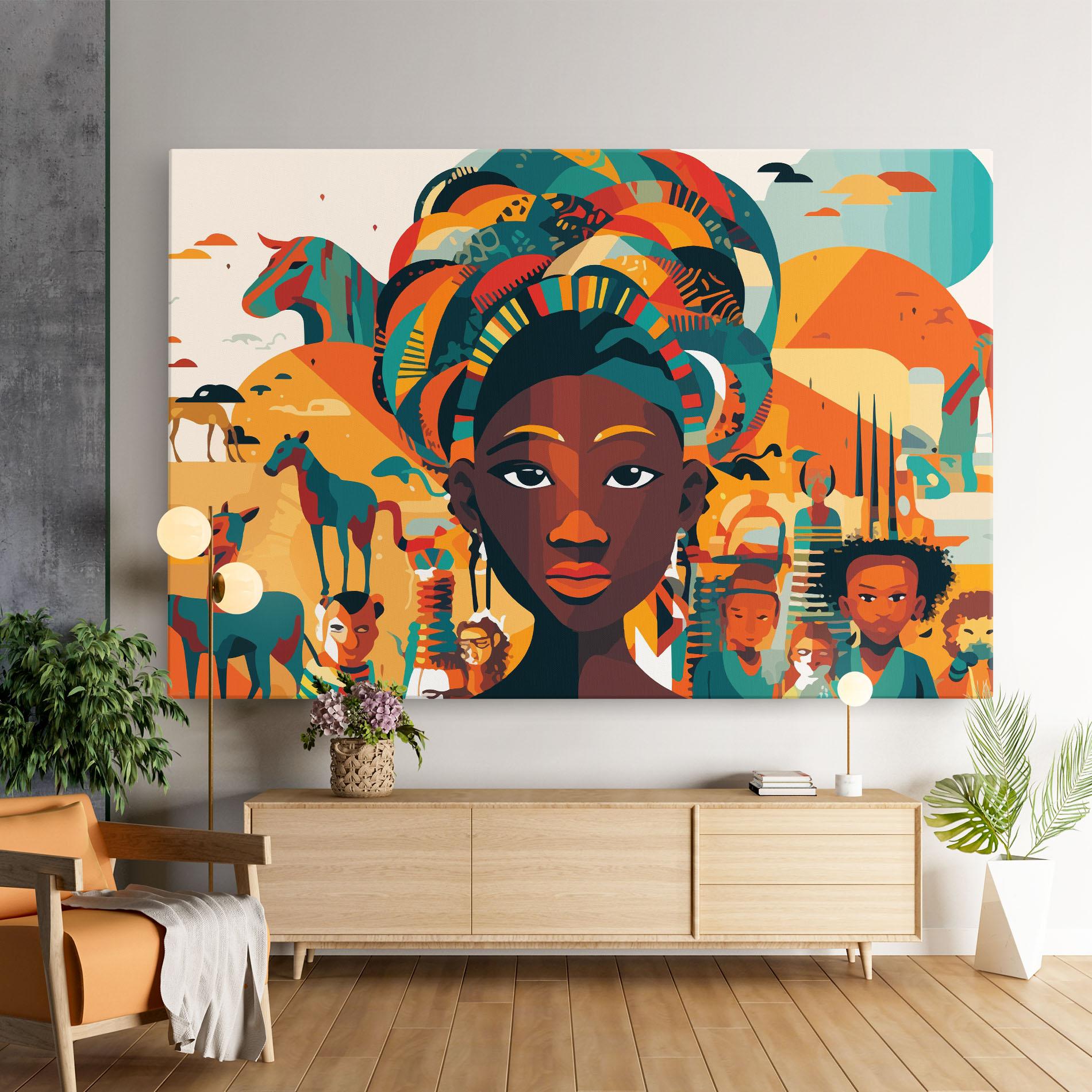 Tablou Canvas Child Africa Art mockup 9