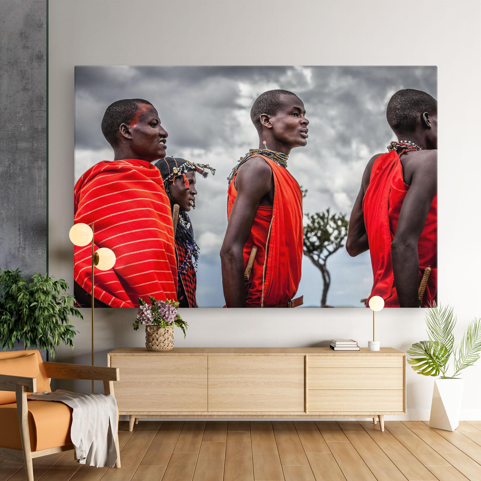 Tablou Canvas Red African Clothes mockup 9