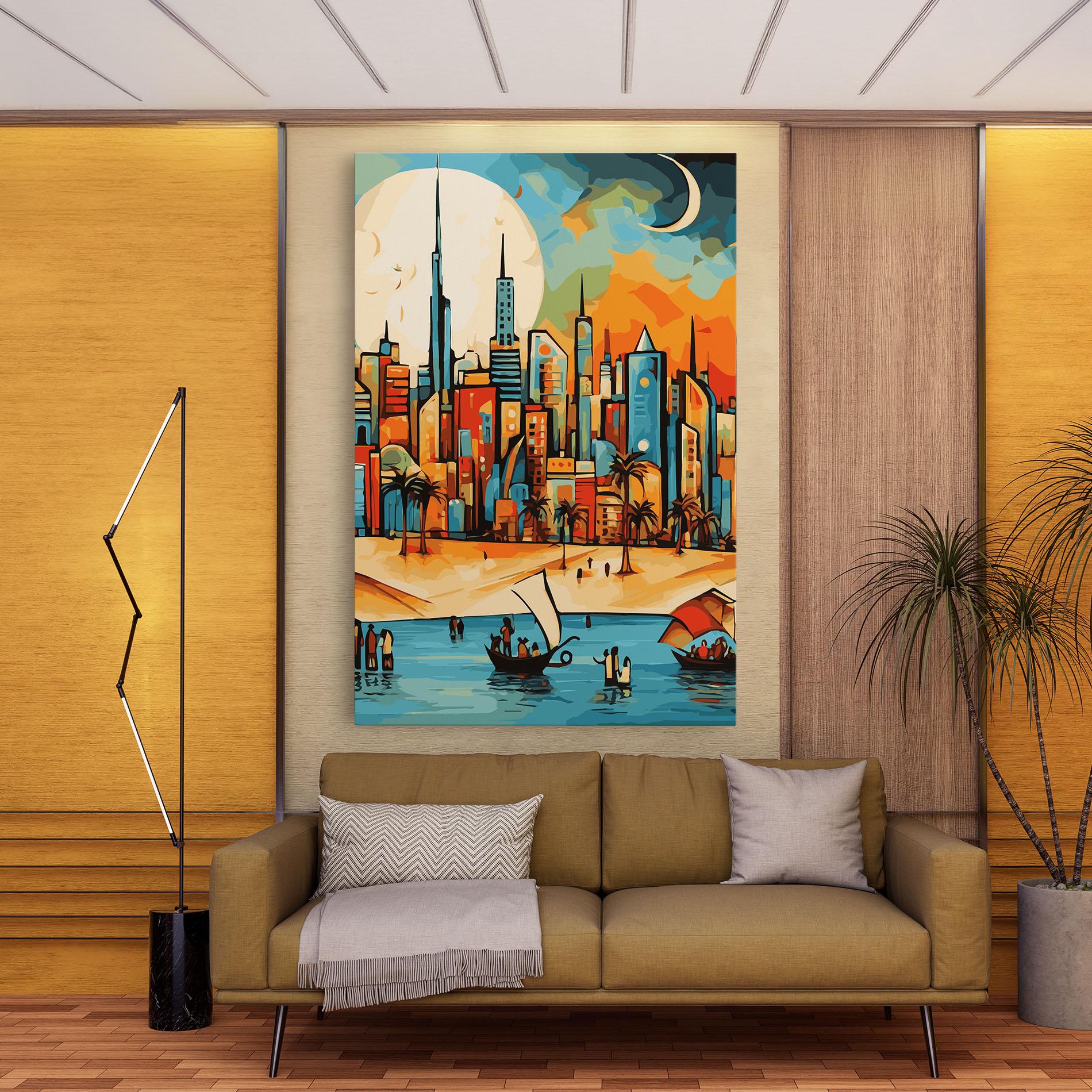 Tablou Canvas African Moon mockup 9