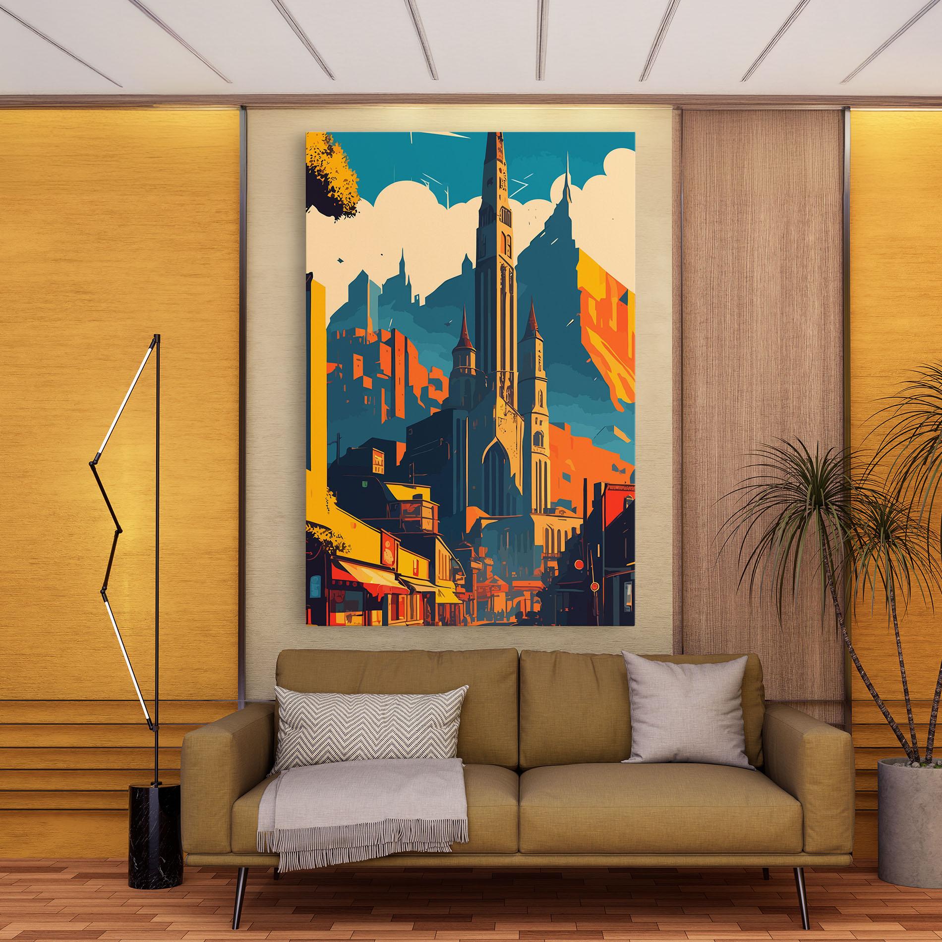 Tablou Canvas African Tower mockup 9