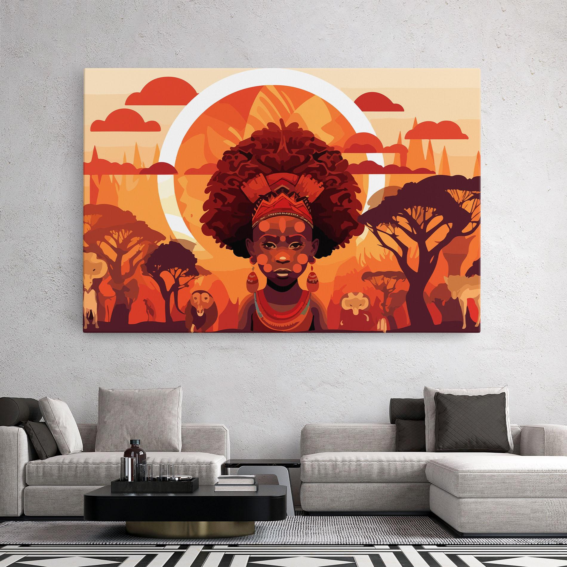 Tablou Canvas African Chid mockup 2