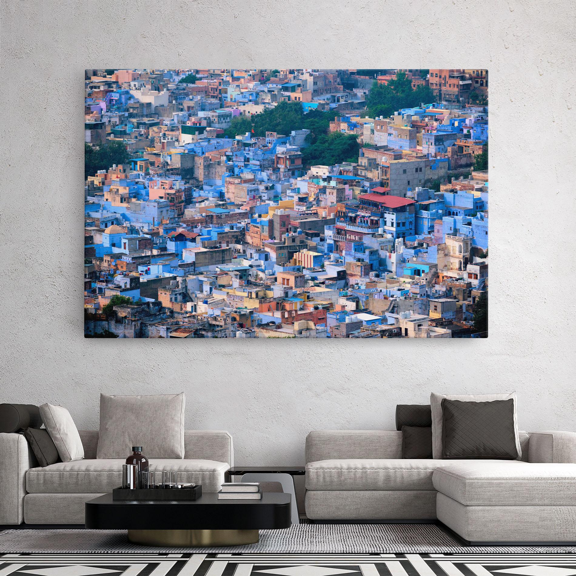 Tablou Canvas Blue City India mockup 2