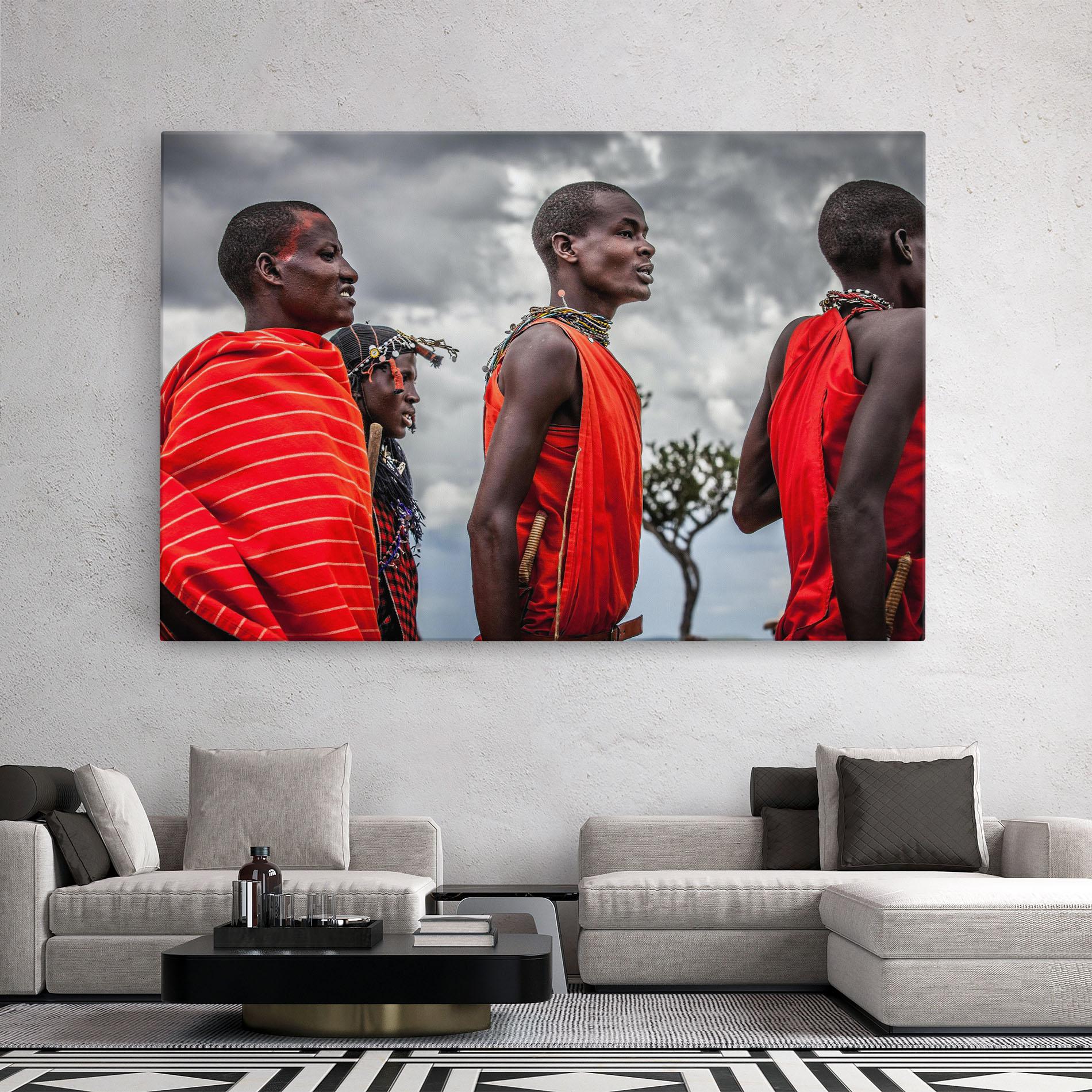 Tablou Canvas Red African Clothes mockup 2