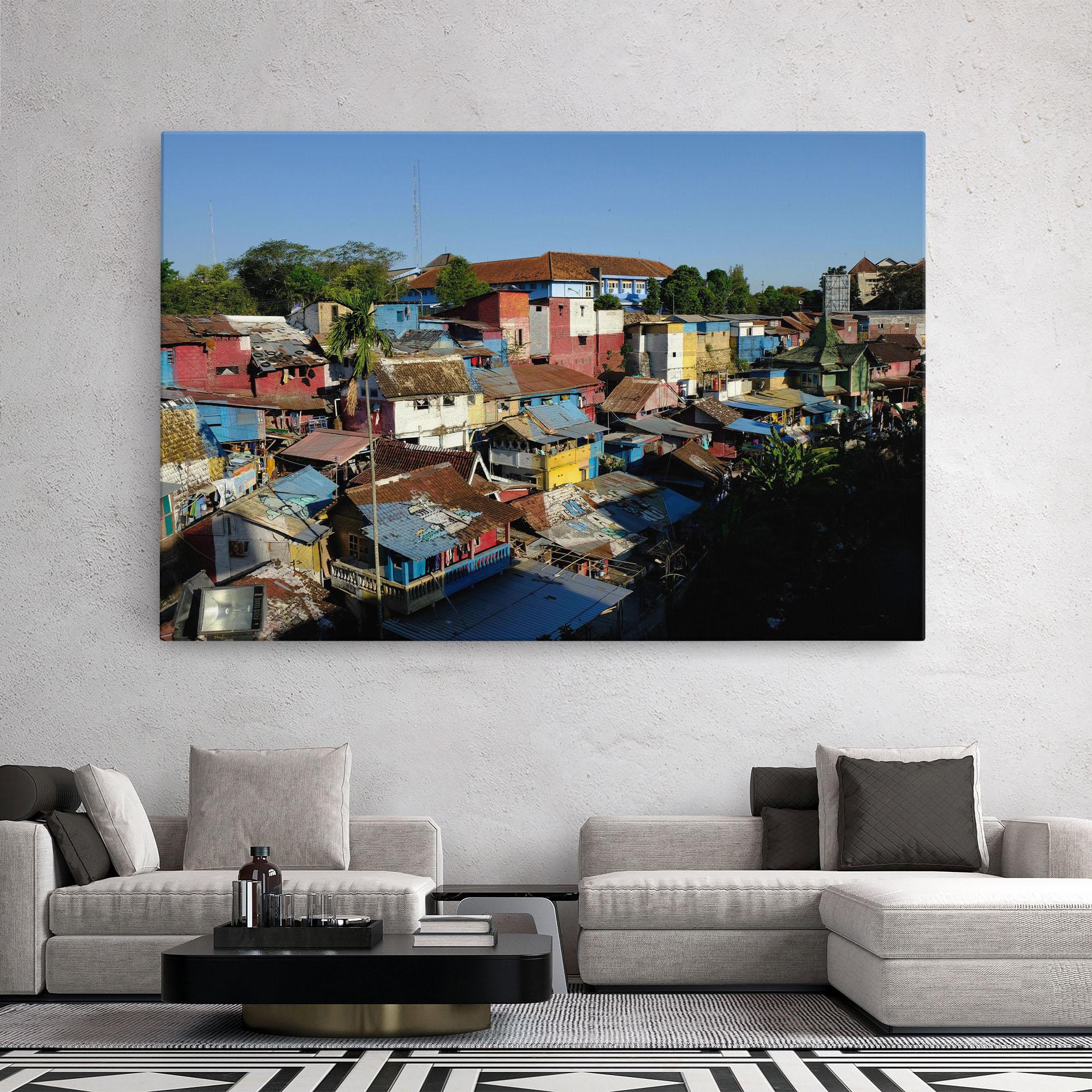 Tablou Canvas Slum Building mockup 2