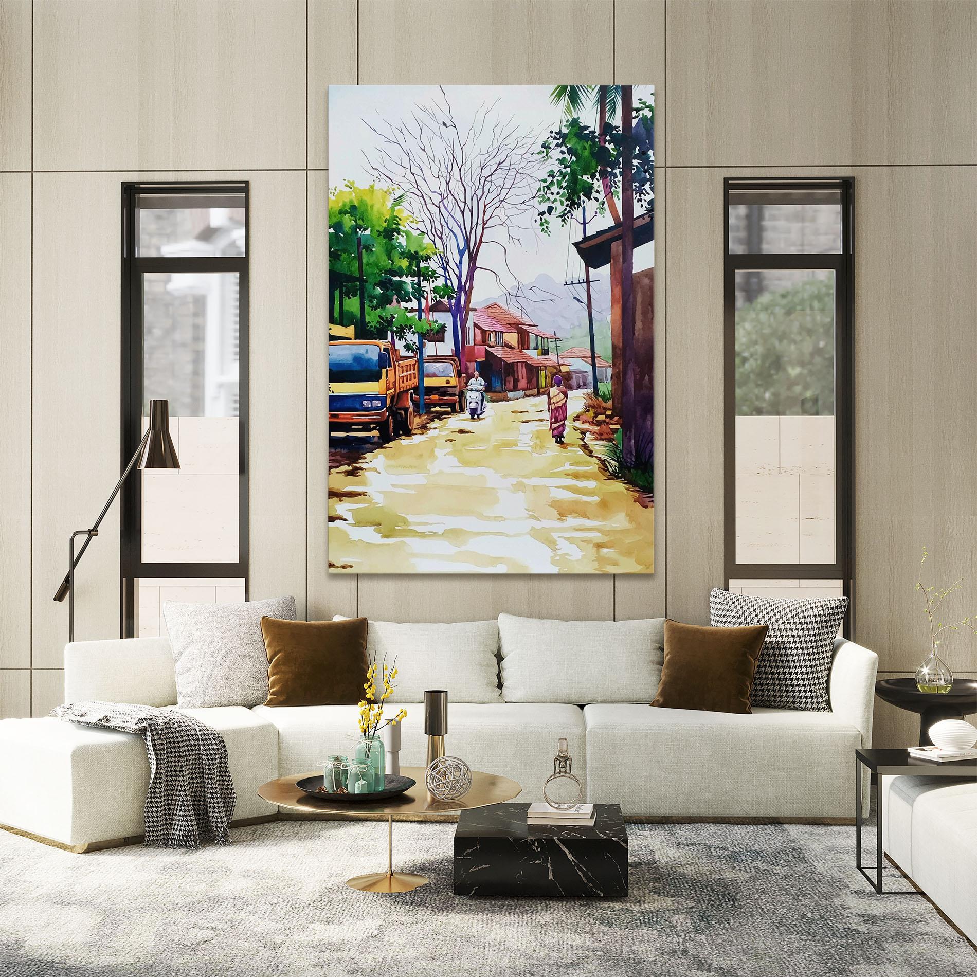 Tablou Canvas African City mockup 2