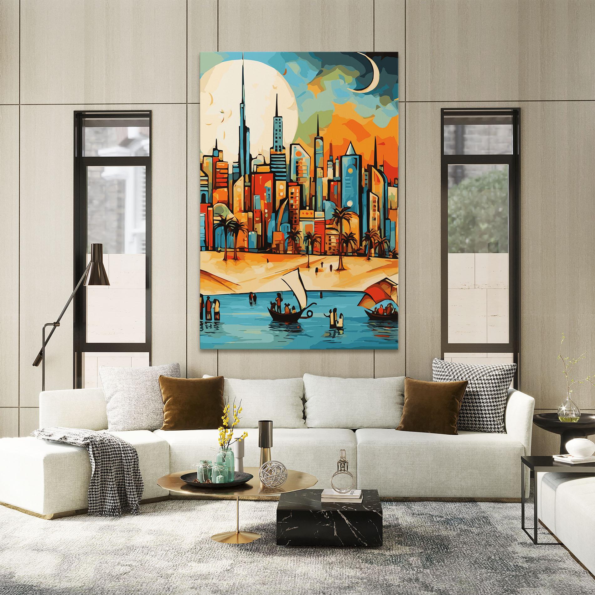 Tablou Canvas African Moon mockup 2