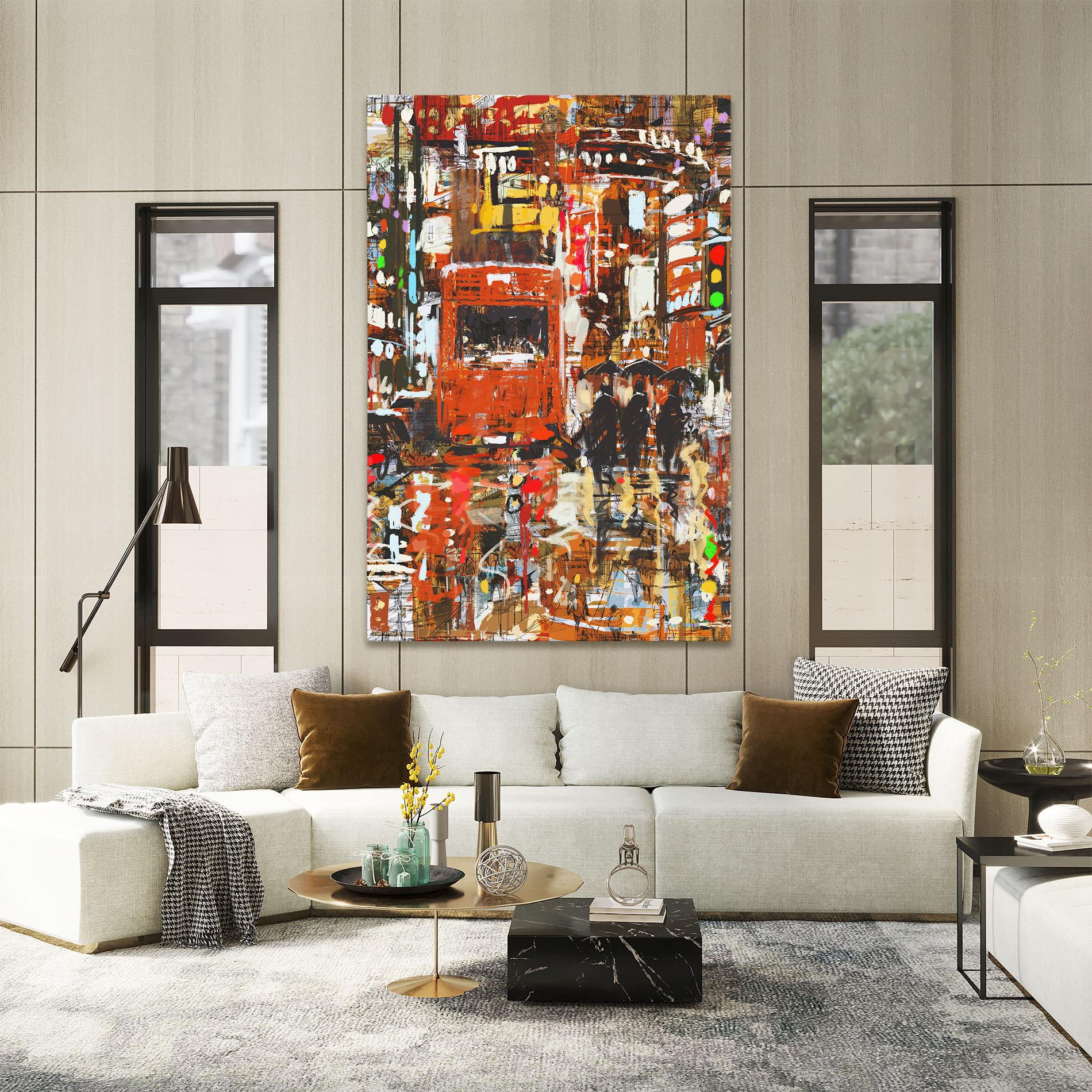 Tablou Canvas Seamless Colorful City mockup 2