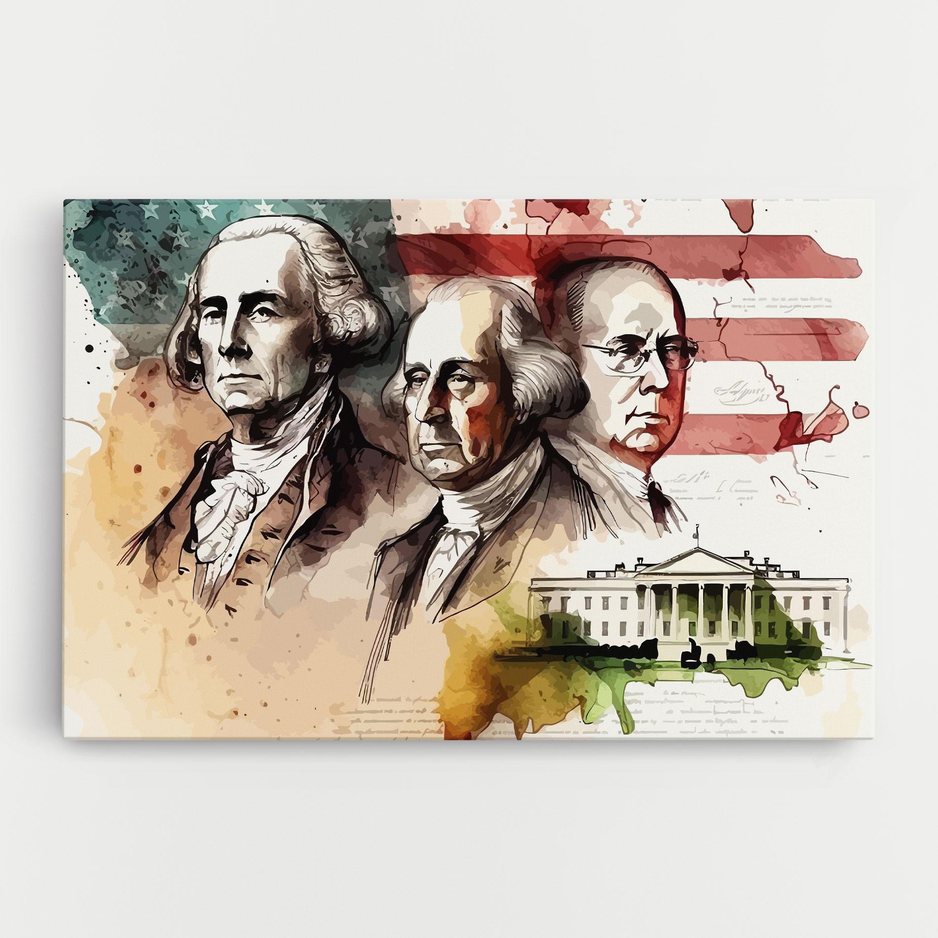 Tablou Canvas American Art Flag mockup 0