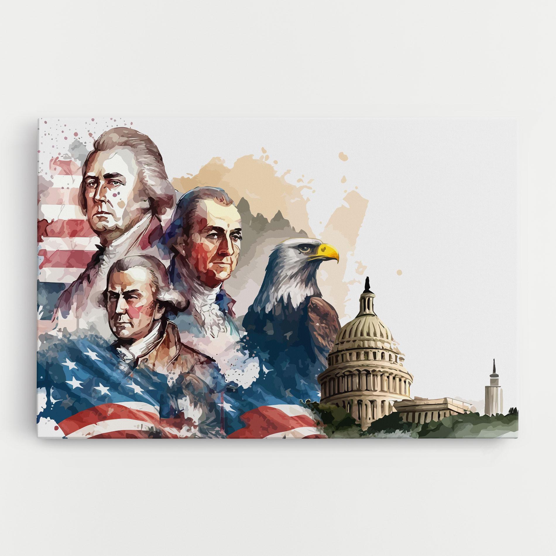 Tablou Canvas American Flag Art mockup 0