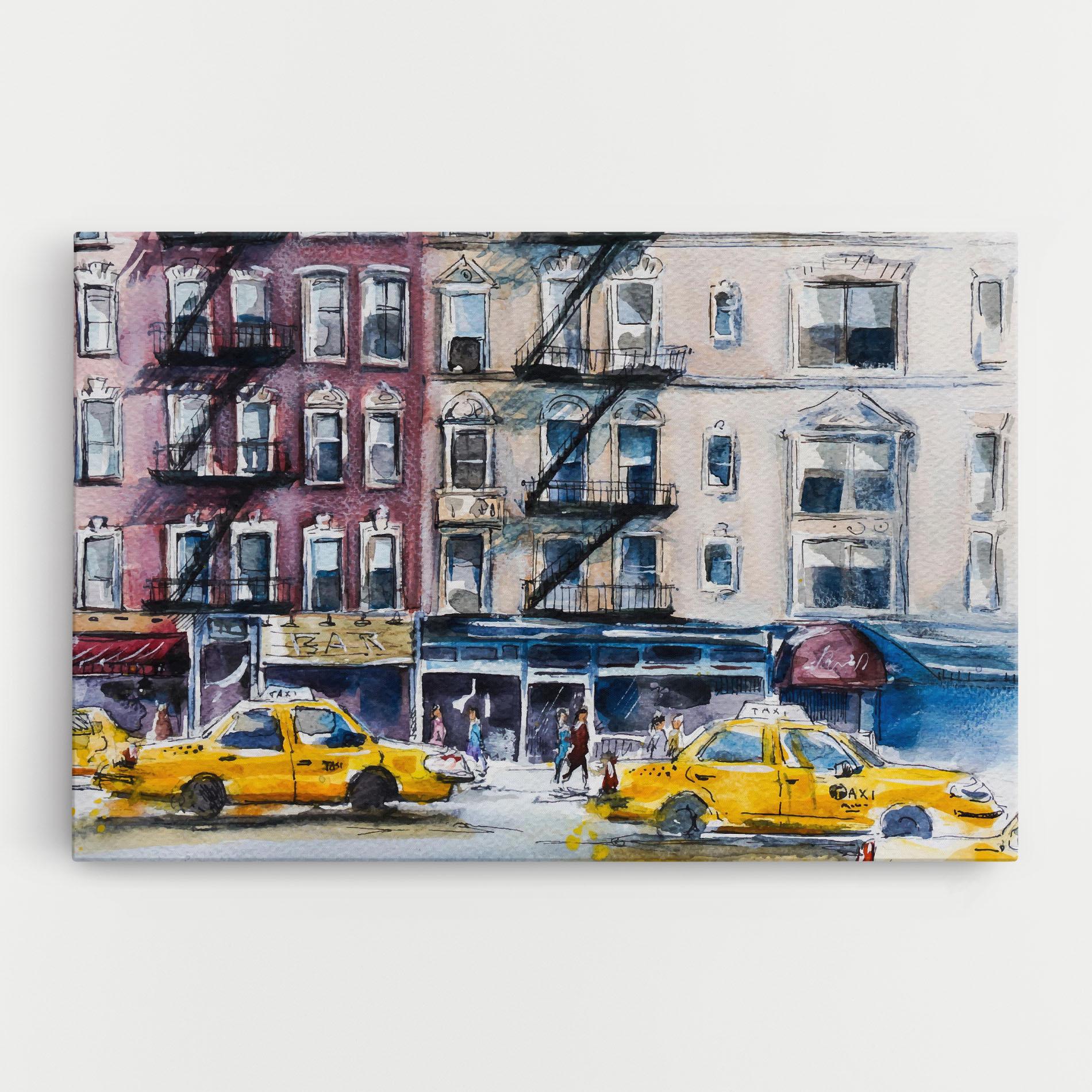 Tablou Canvas Newyork Taxi mockup 0