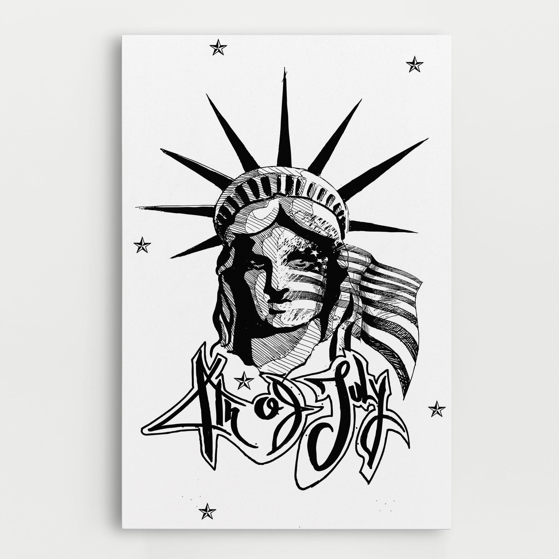 Tablou Canvas Head Of Liberty Statue mockup 0