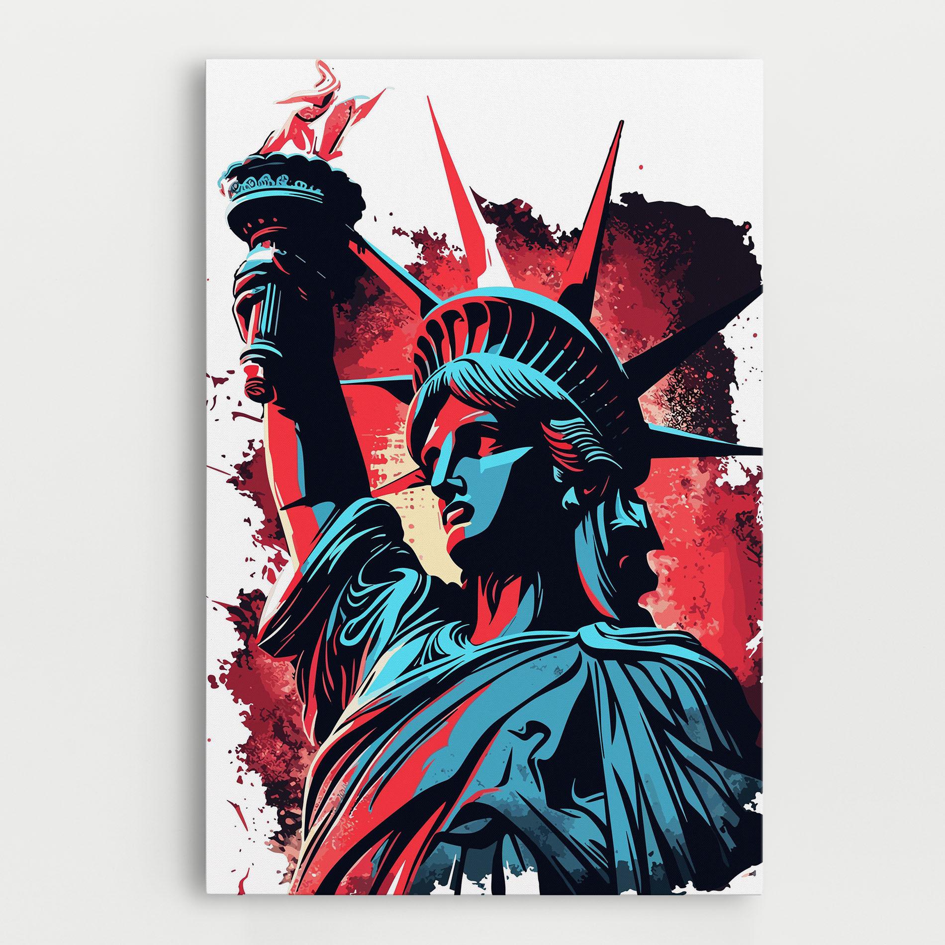 Tablou Canvas Liberty Statue Art mockup 0