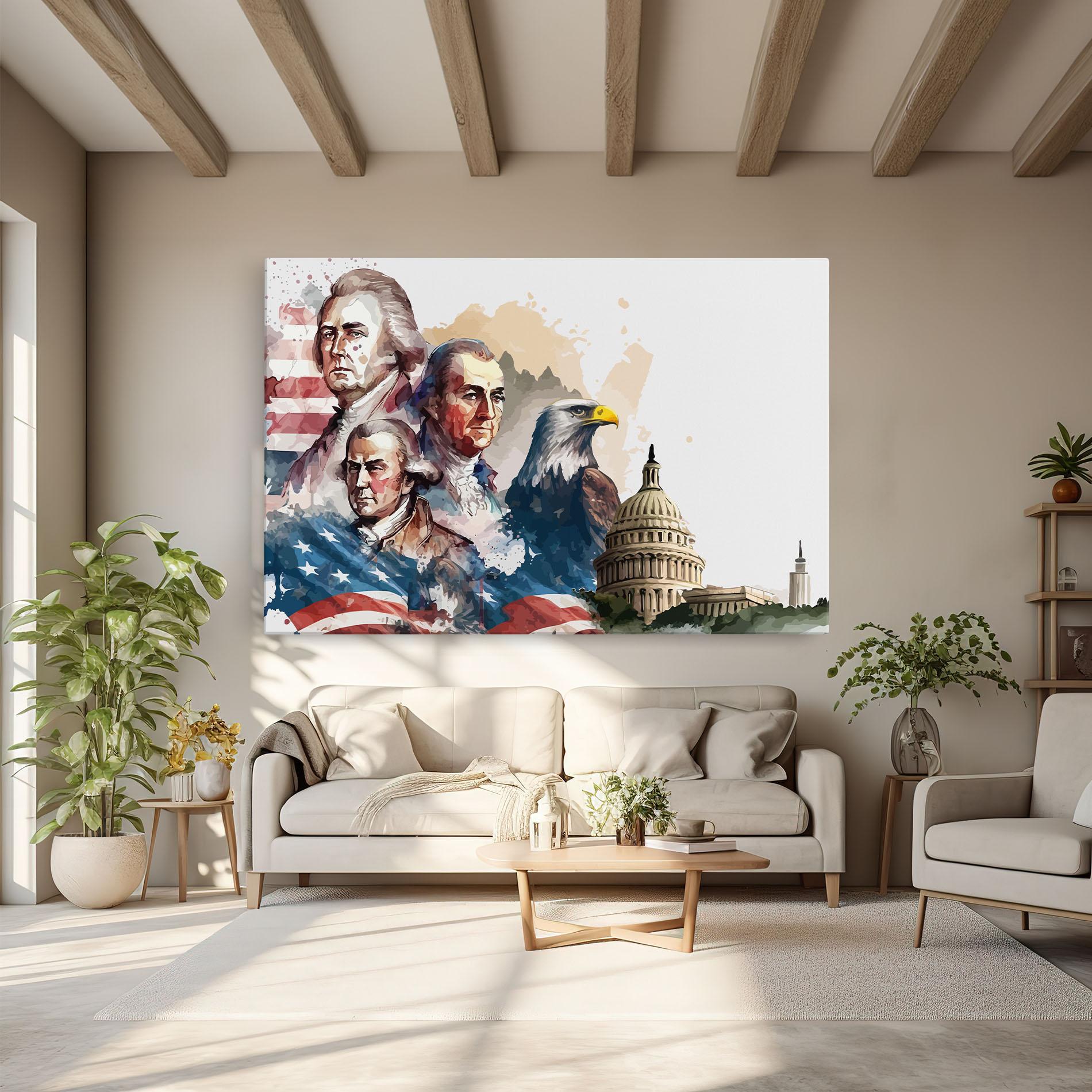 Tablou Canvas American Flag Art mockup 6