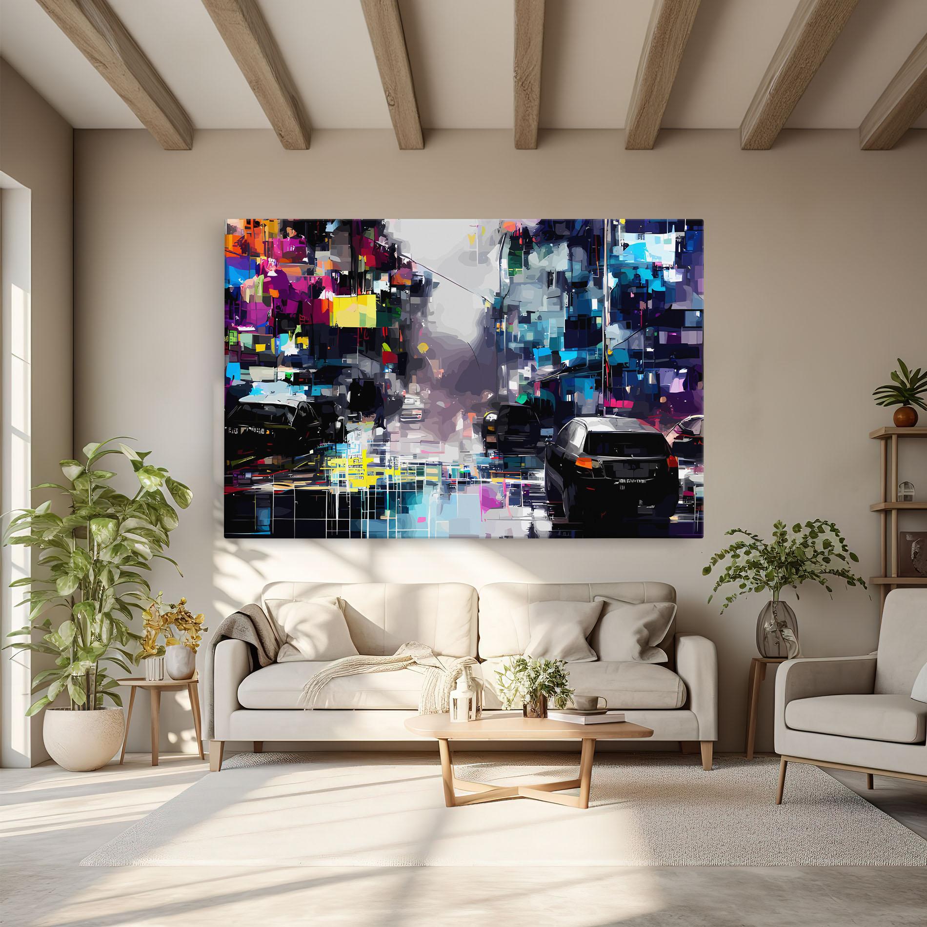 Tablou Canvas Grunge City Street mockup 6