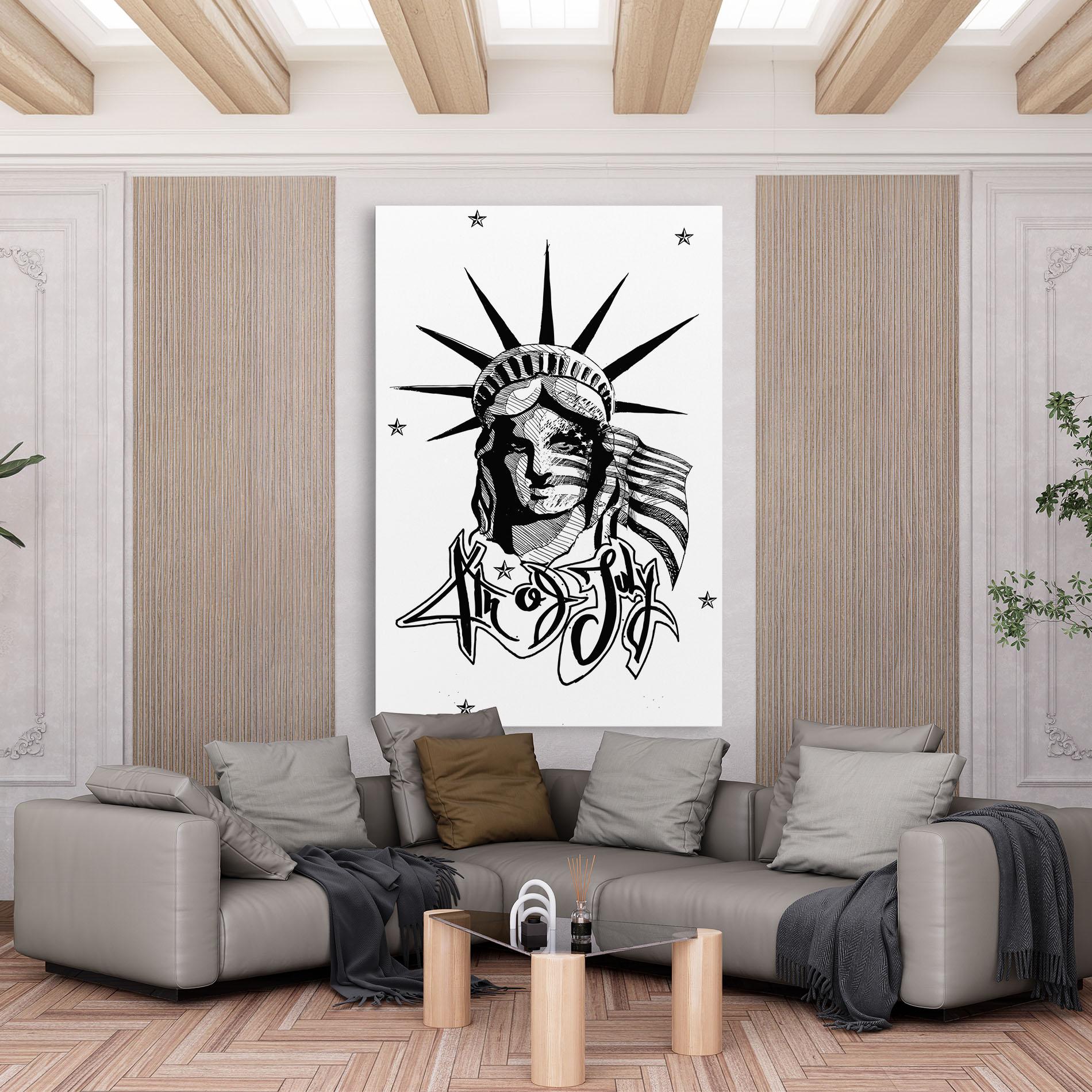 Tablou Canvas Head Of Liberty Statue mockup 6