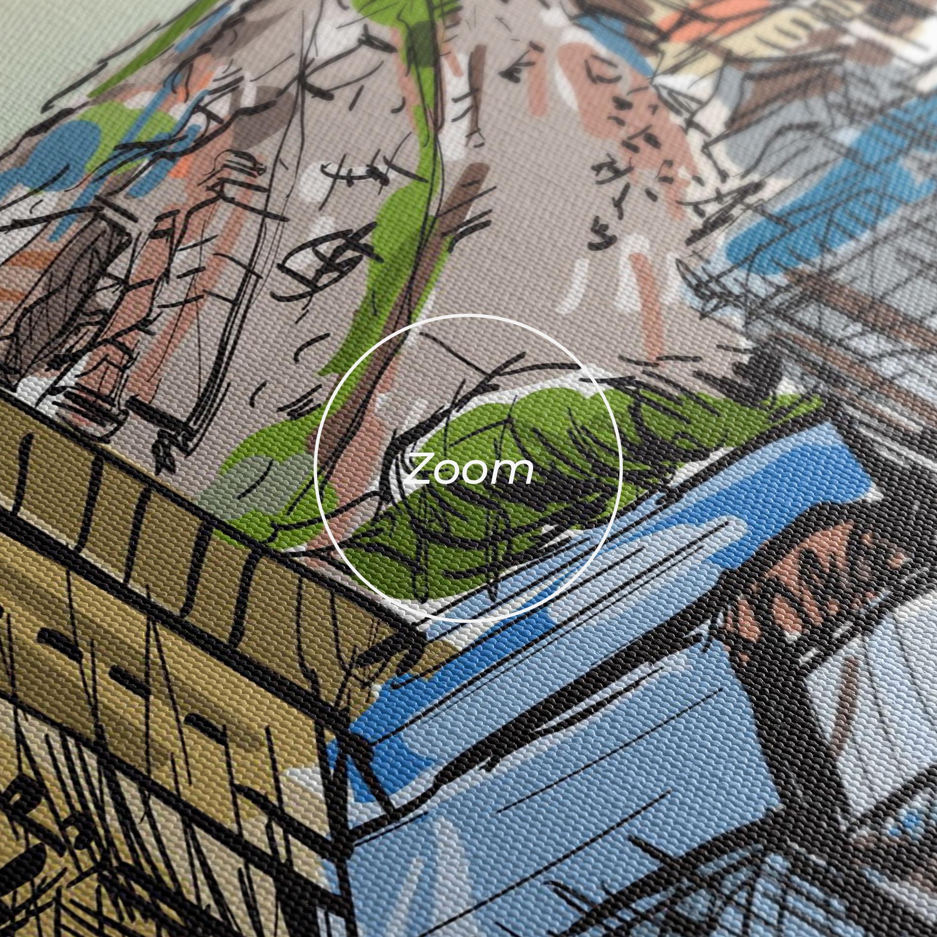 Tablou Canvas Colorful City Drawing mockup 3