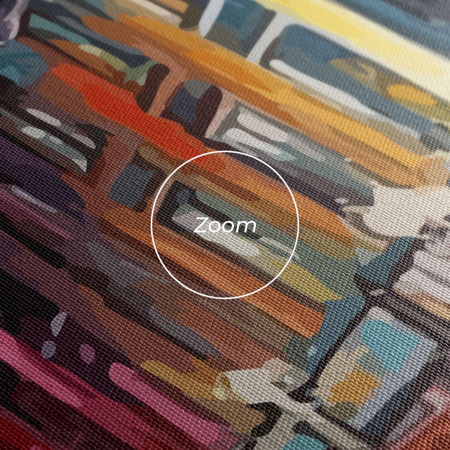 Tablou Canvas Yellow Car City Art mockup 3