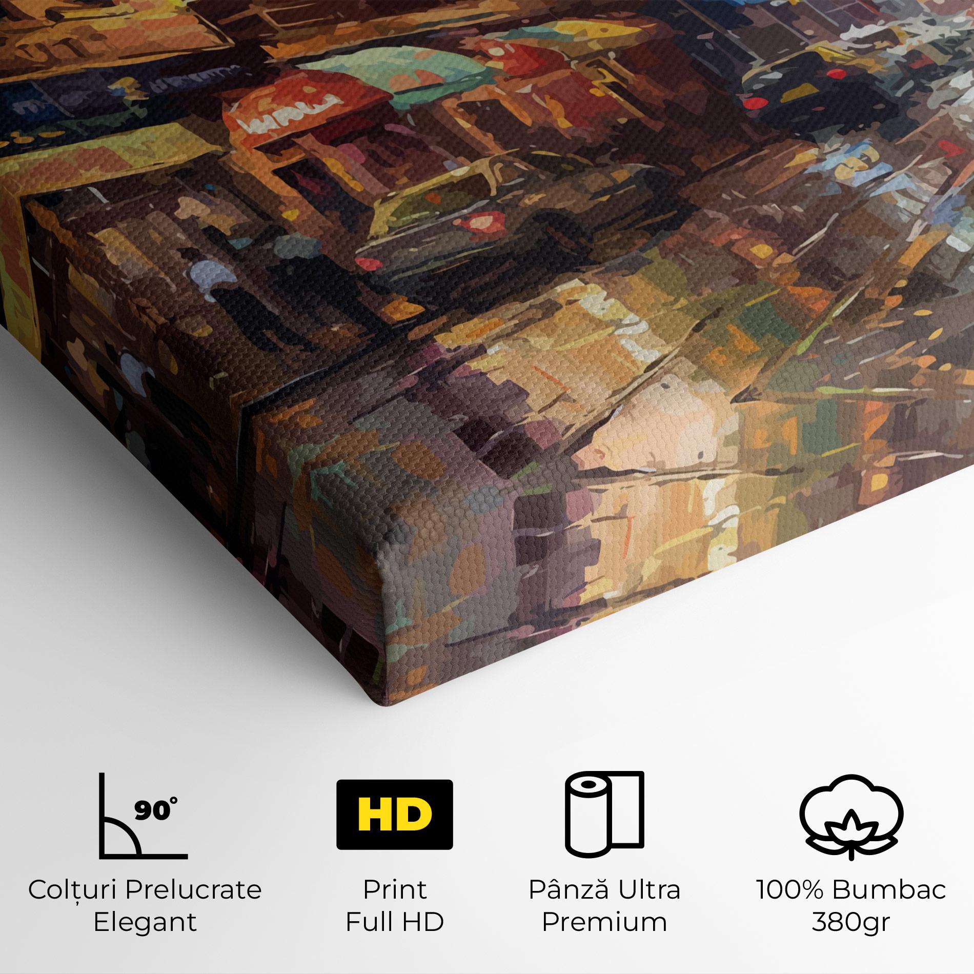 Tablou Canvas City Cars Night mockup 4