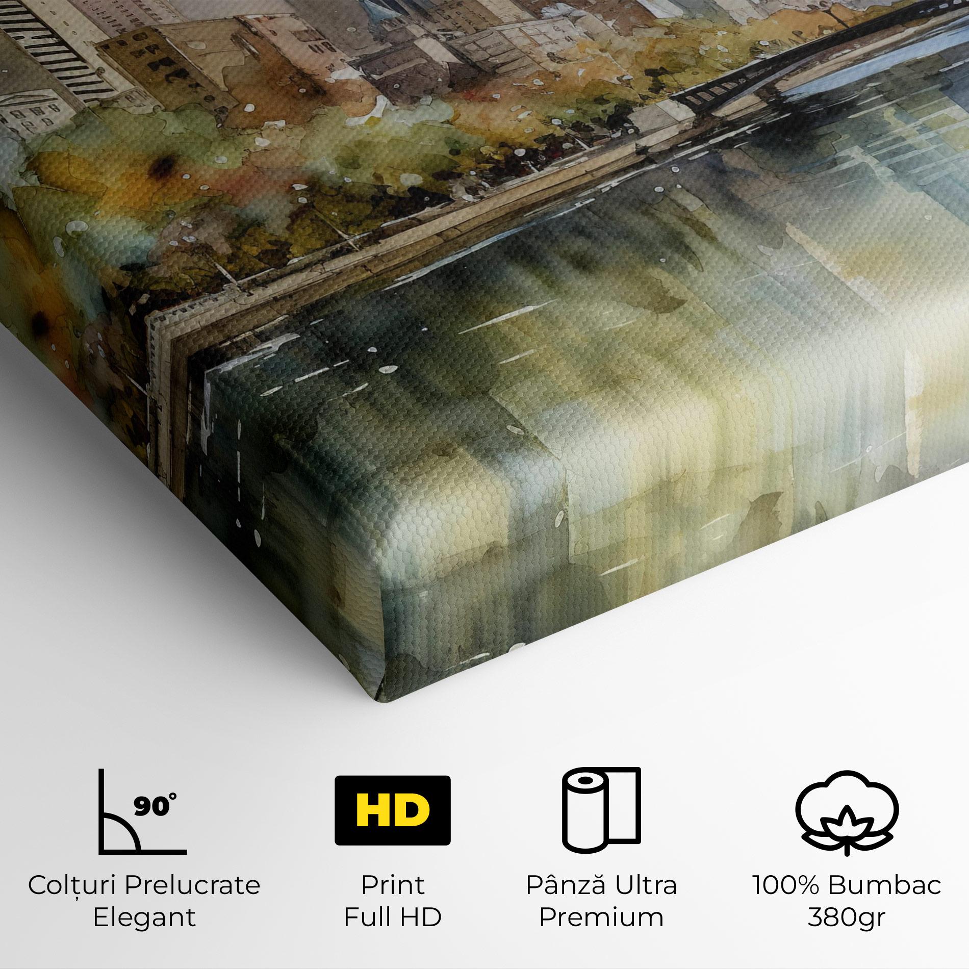 Tablou Canvas City Skyline Painting mockup 4