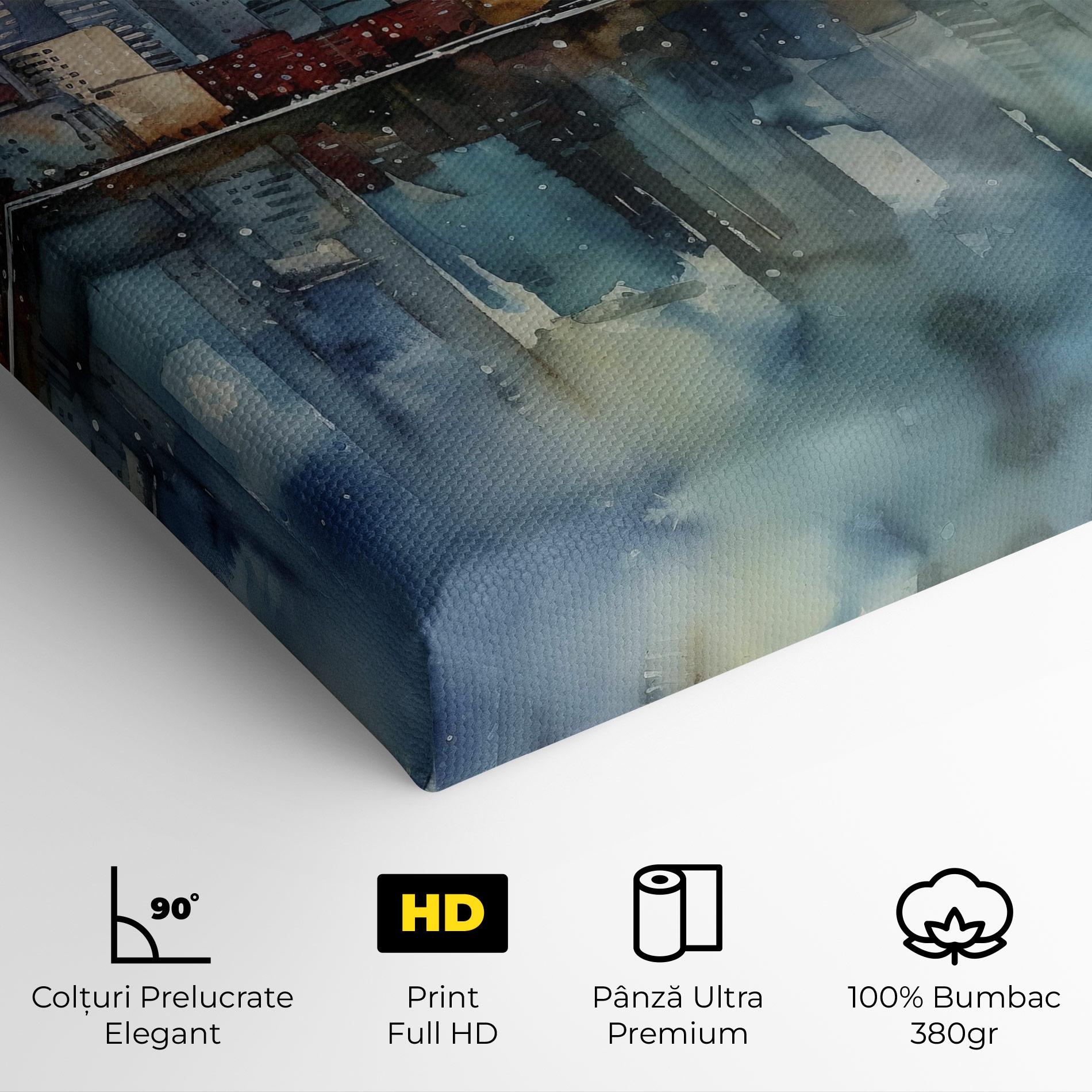 Tablou Canvas Watercolor City Skyline mockup 4
