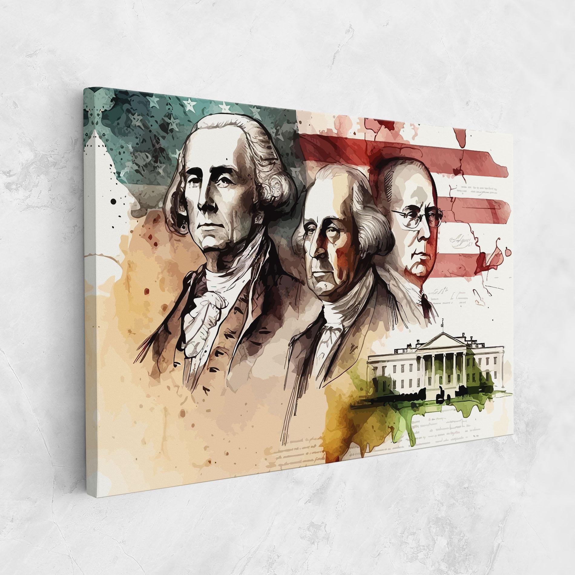 Tablou Canvas American Art Flag mockup 1