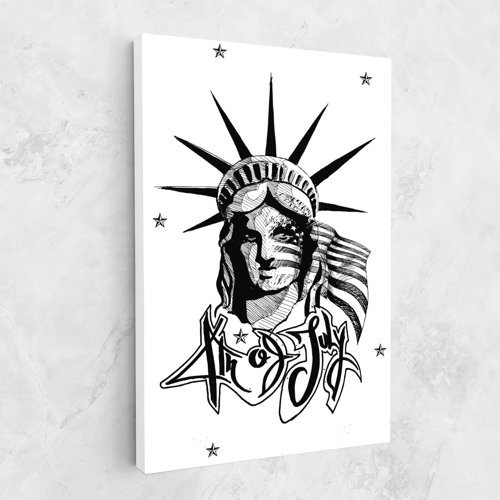 Tablou Canvas Head Of Liberty Statue mockup 1
