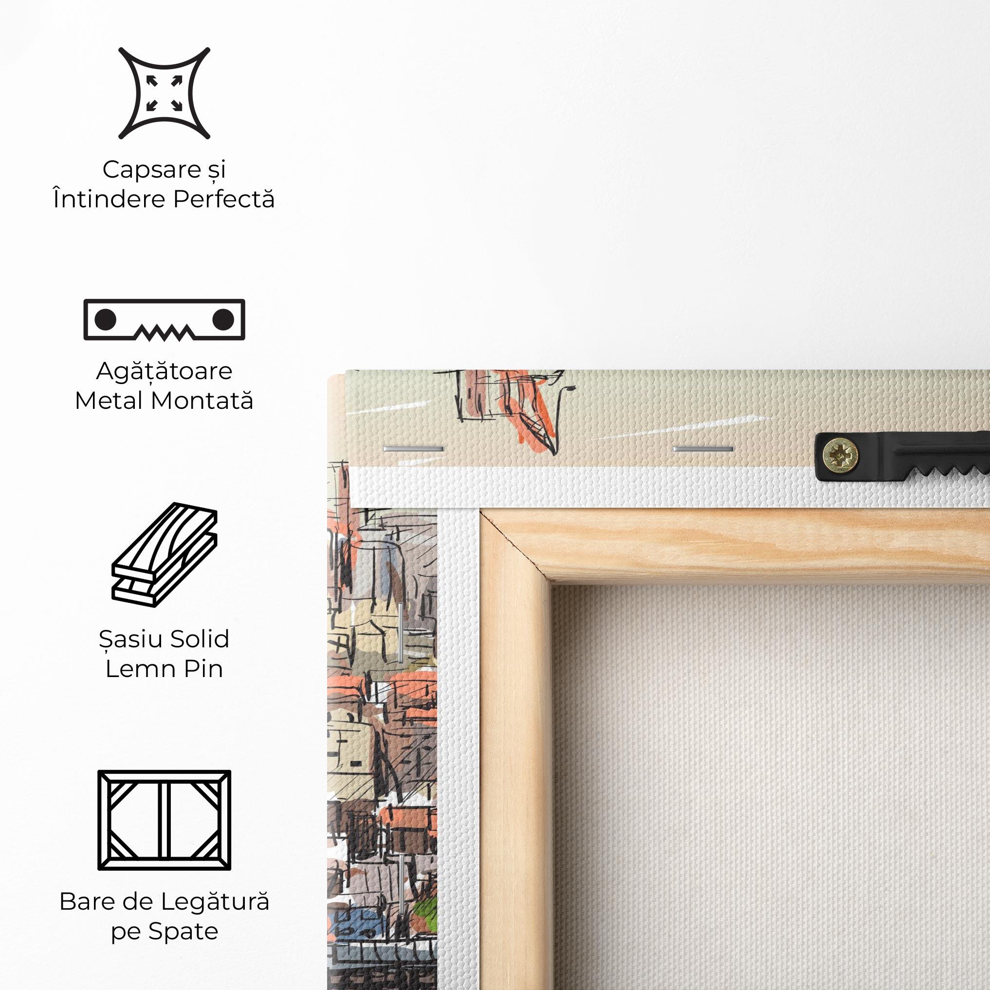 Tablou Canvas Colorful City Drawing mockup 5