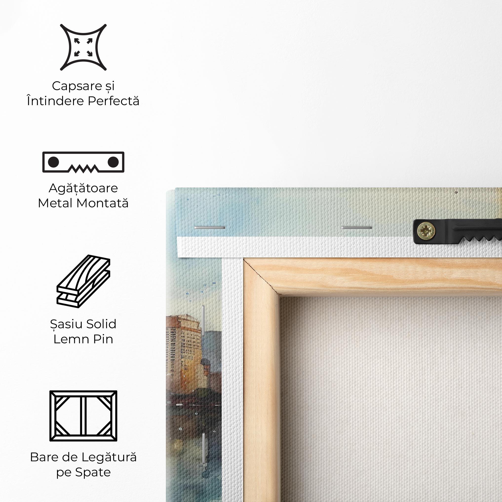 Tablou Canvas Watercolor City Skyline mockup 5