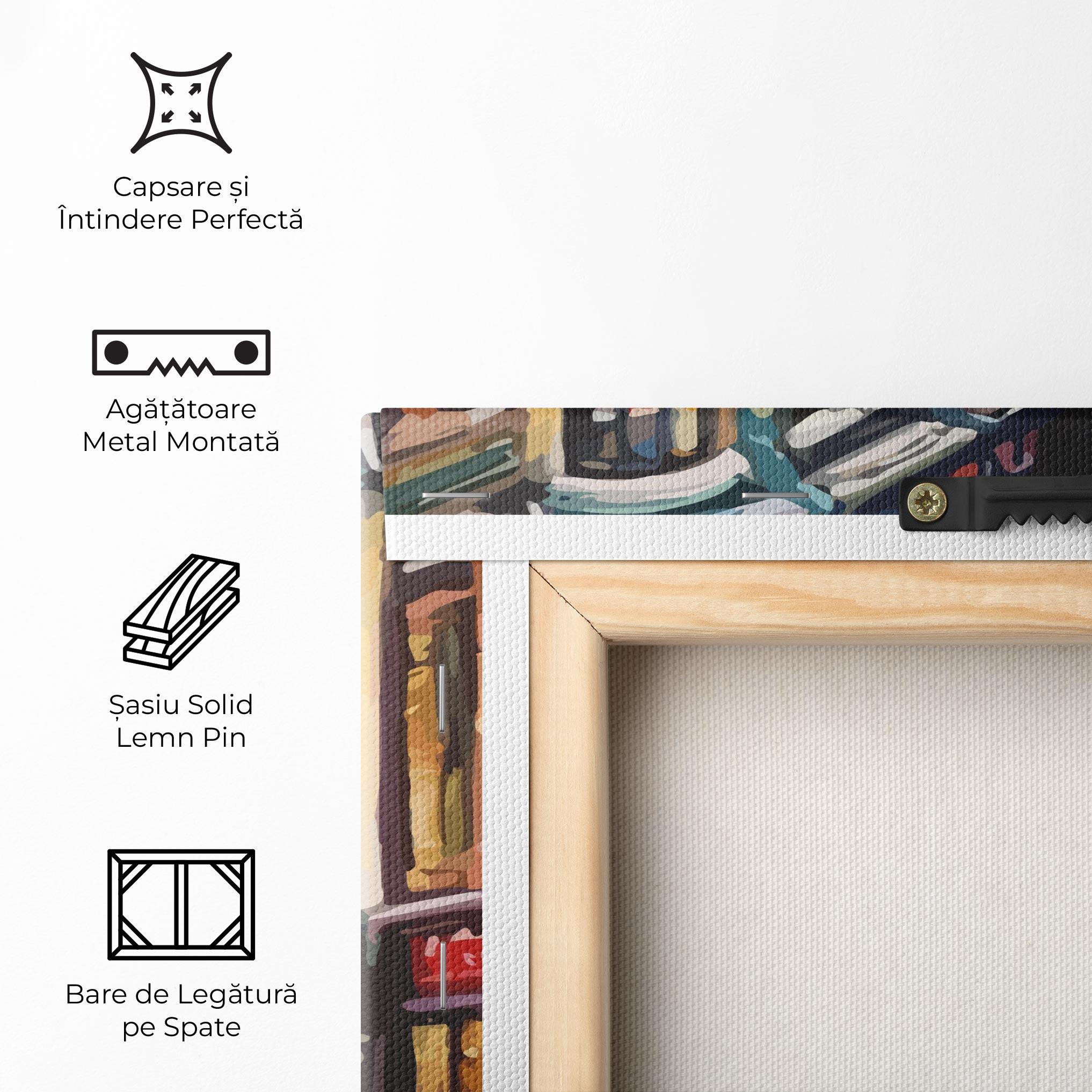 Tablou Canvas Yellow Car City Art mockup 5