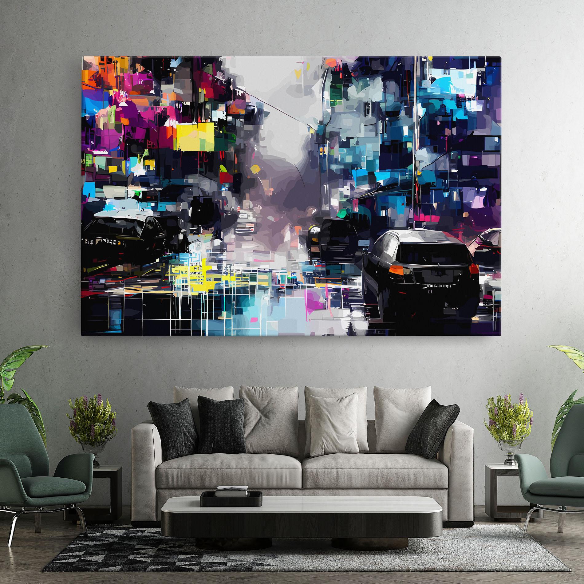 Tablou Canvas Grunge City Street mockup 7