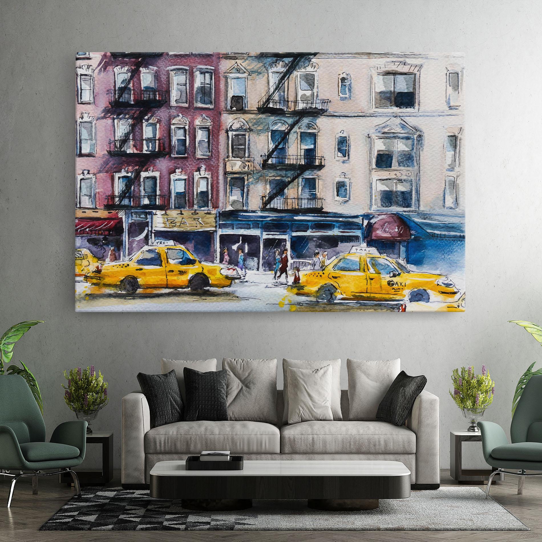 Tablou Canvas Newyork Taxi mockup 7