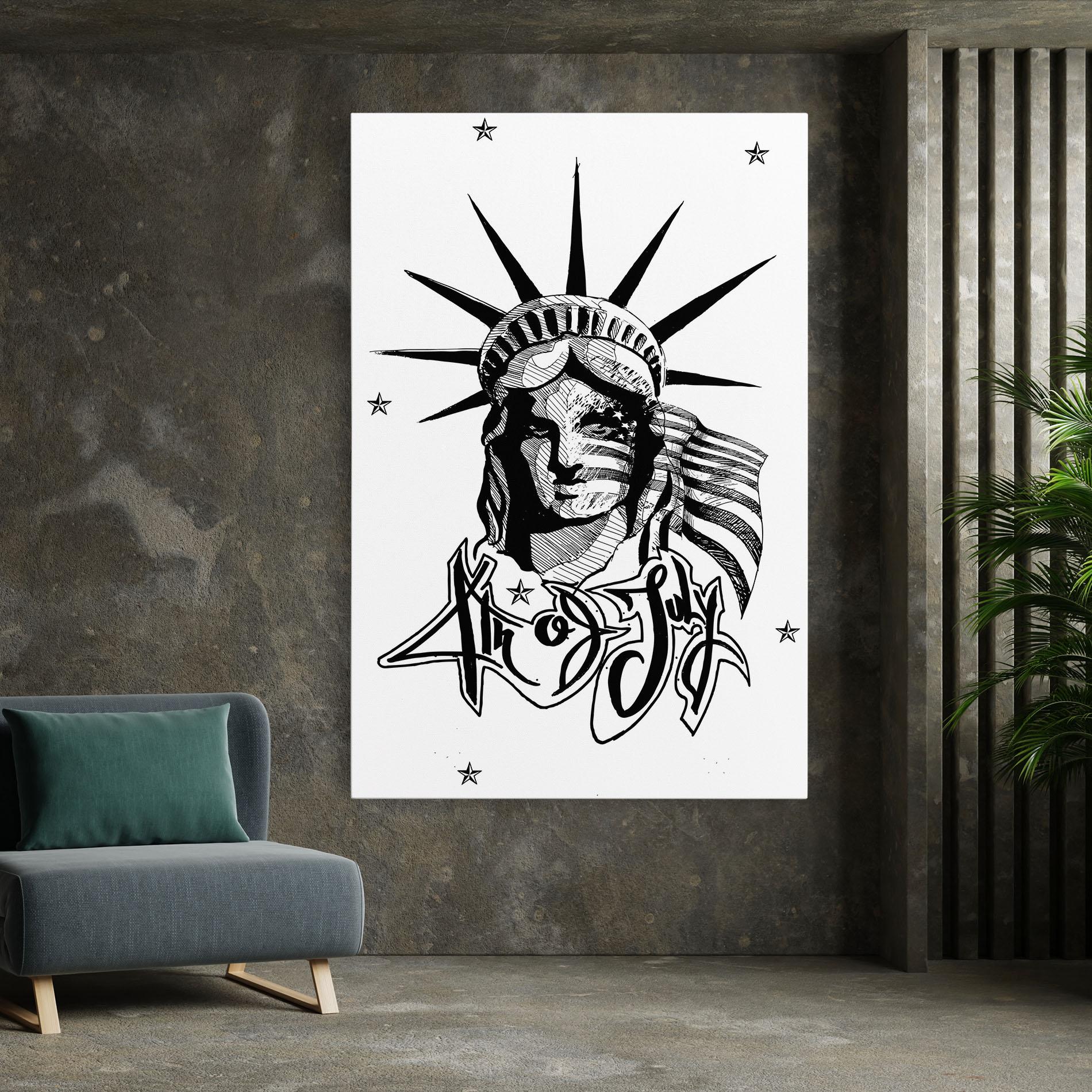 Tablou Canvas Head Of Liberty Statue mockup 7