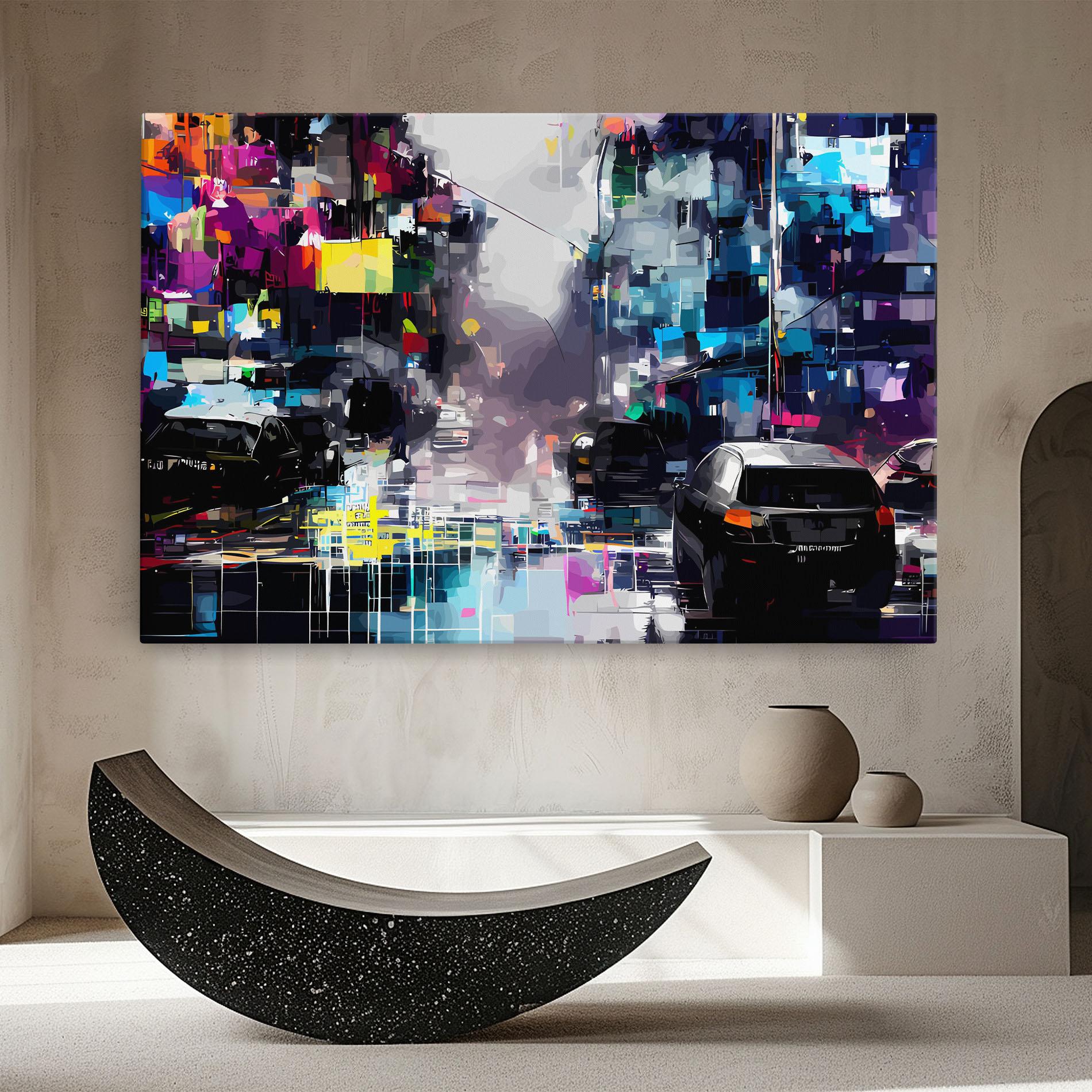 Tablou Canvas Grunge City Street mockup 8