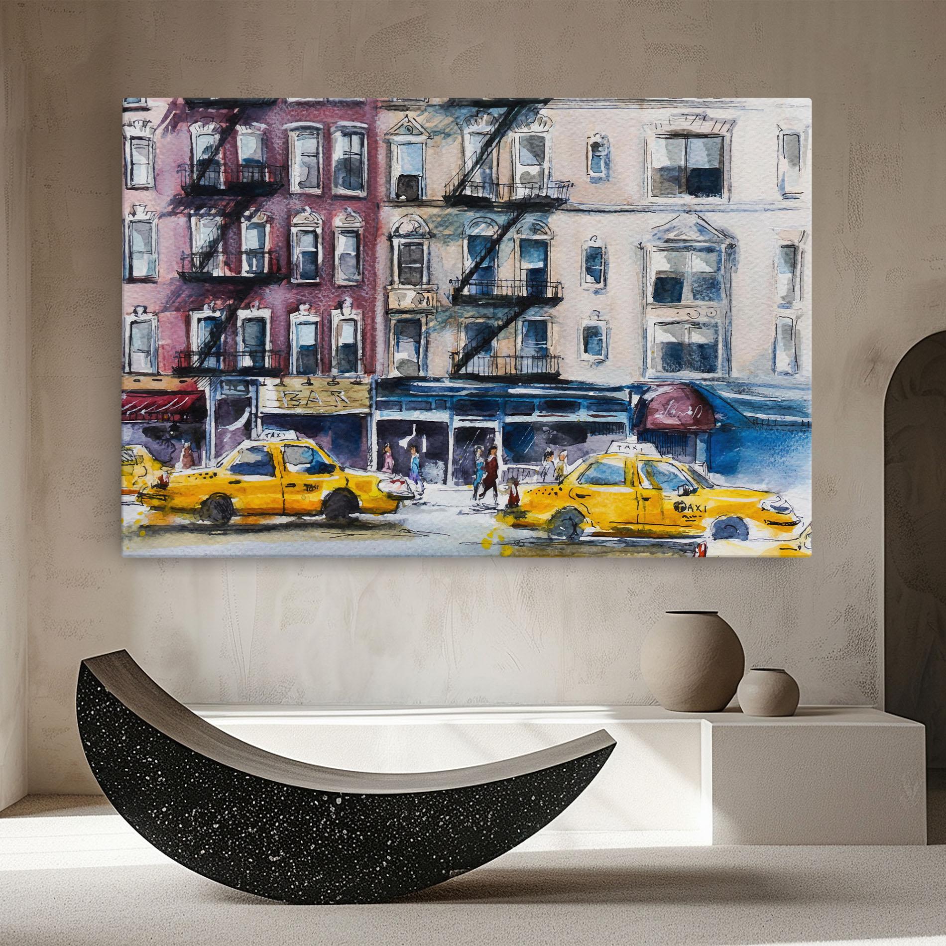 Tablou Canvas Newyork Taxi mockup 8