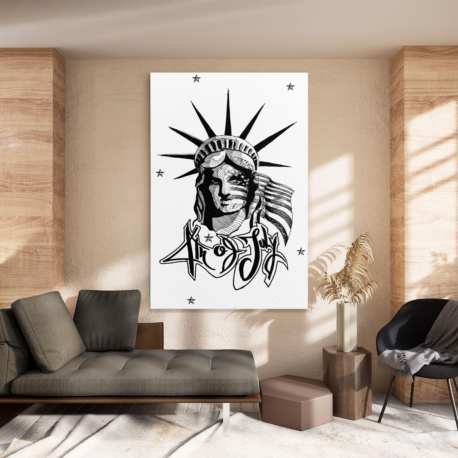 Tablou Canvas Head Of Liberty Statue mockup 8