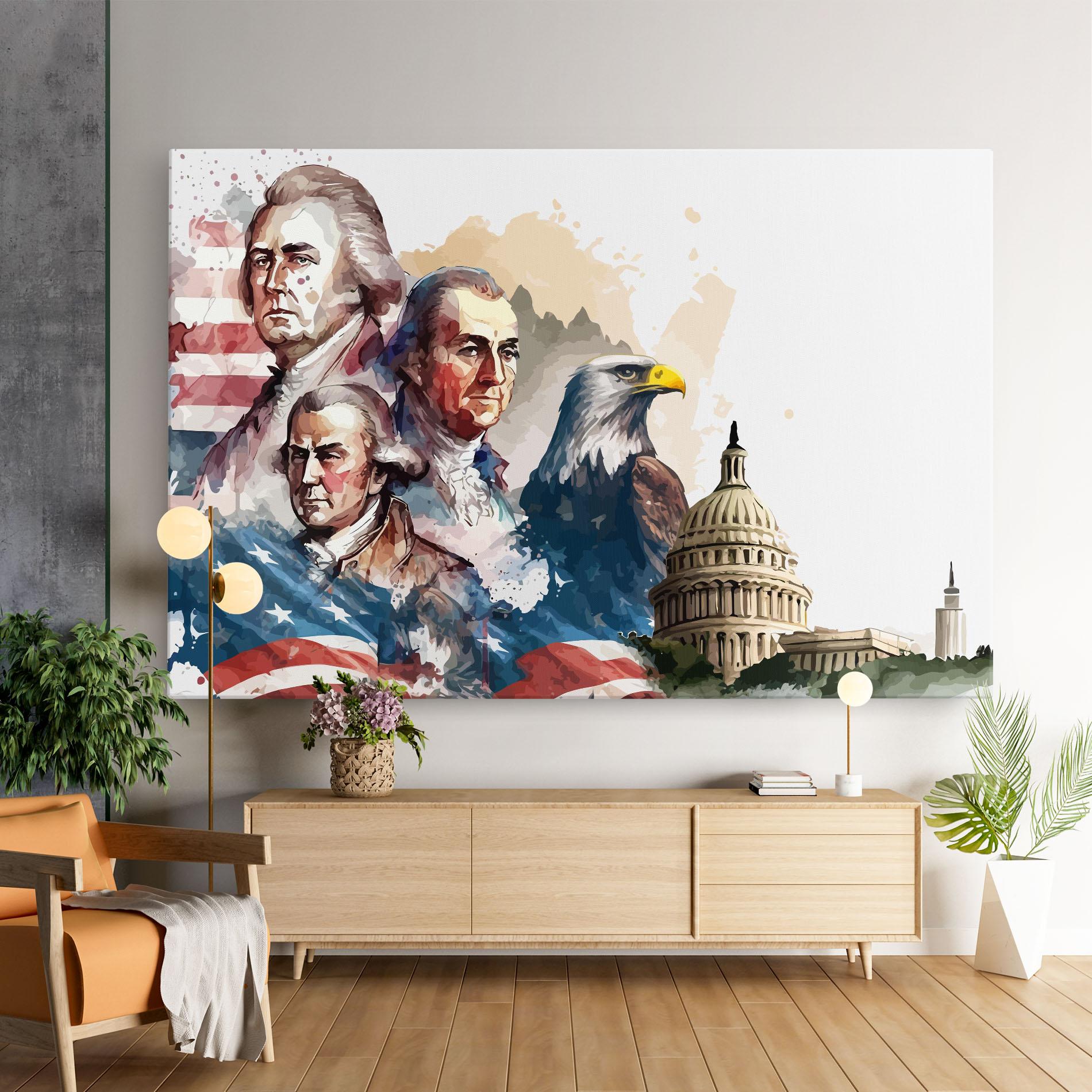 Tablou Canvas American Flag Art mockup 9