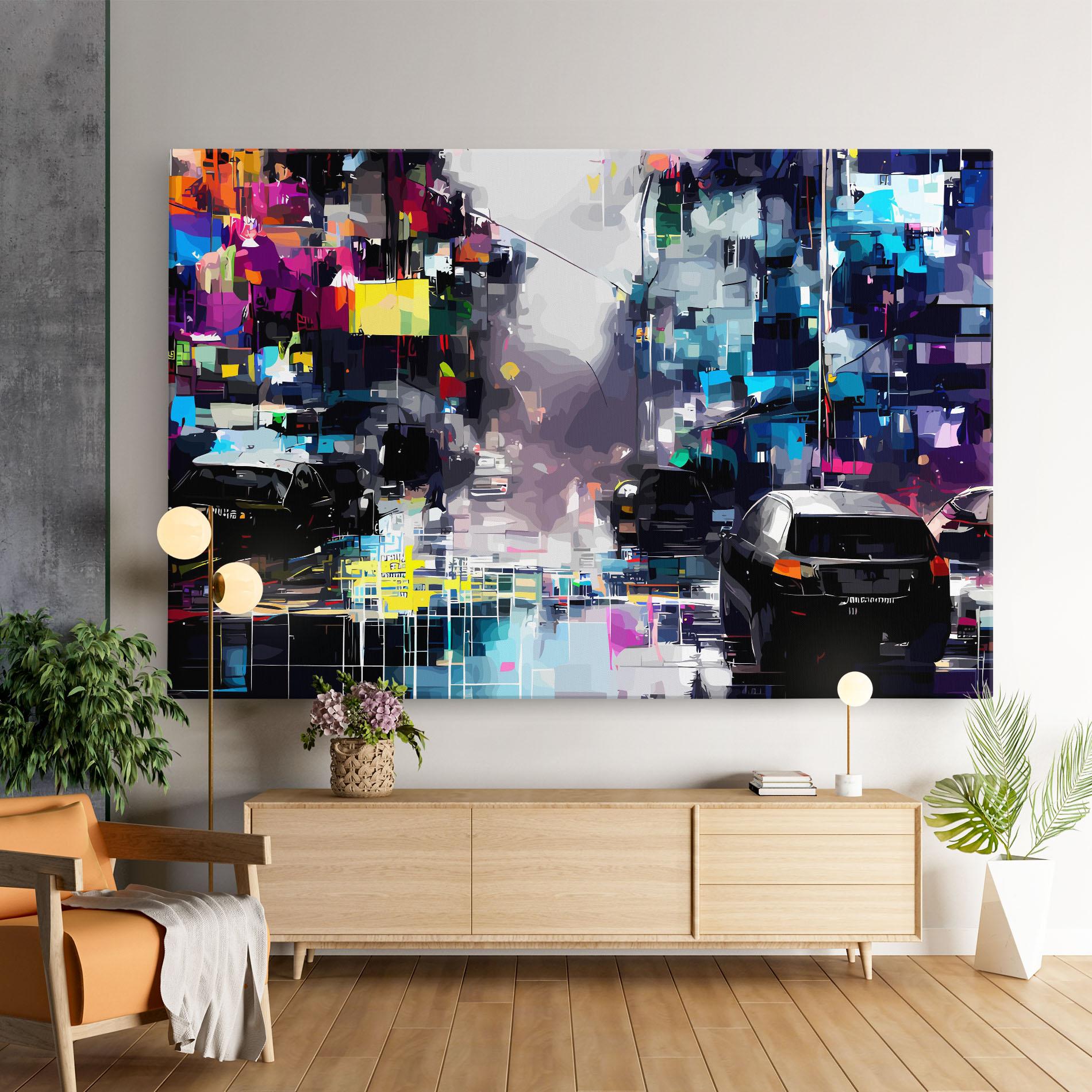 Tablou Canvas Grunge City Street mockup 9