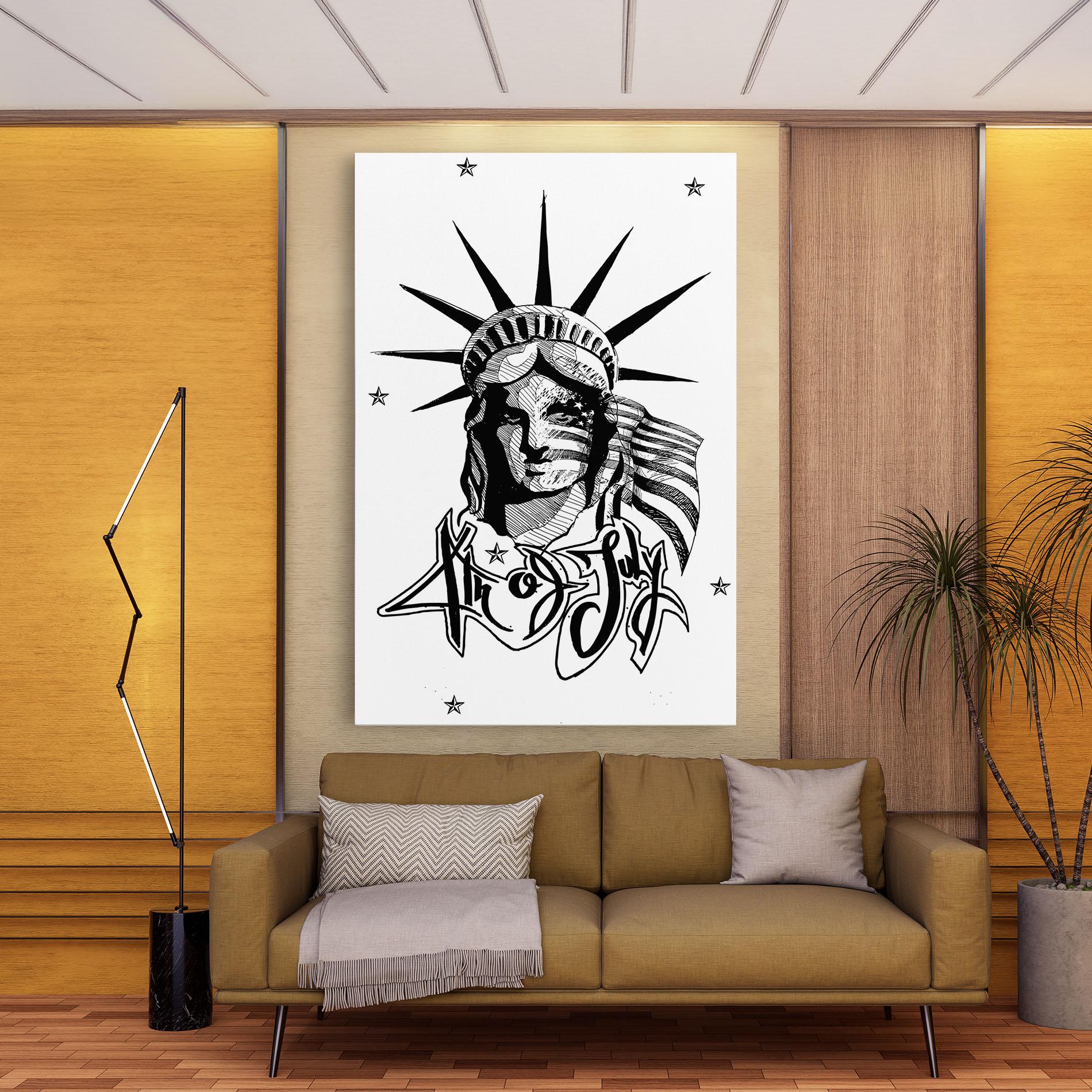 Tablou Canvas Head Of Liberty Statue mockup 9