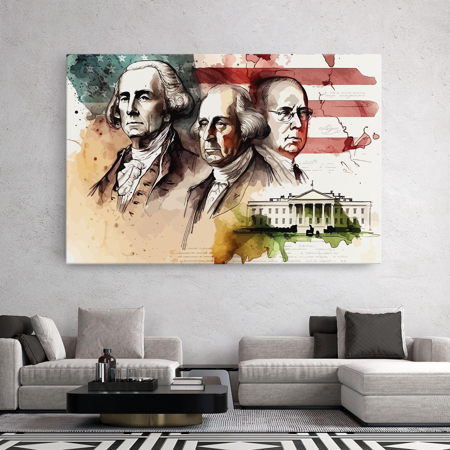 Tablou Canvas American Art Flag mockup 2